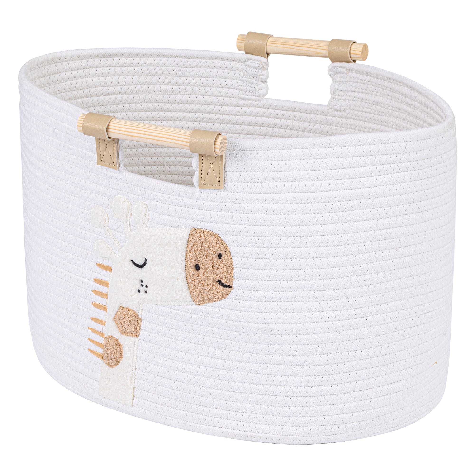 Unique Bargains Easy Shaping Woven Shelf Closet Storage Bin Giraffe 17.7*11.8*11.8in