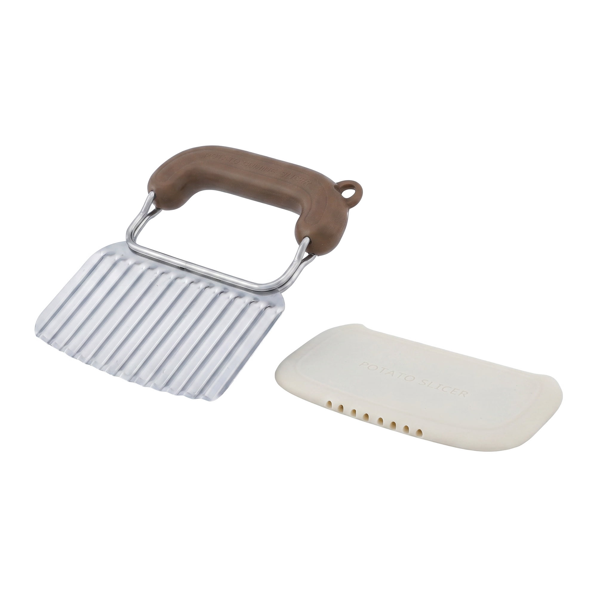 Unique Bargains Effective Mandoline Cutter Perfect for Tomato & Potato Brown 5.4"x4.3"