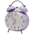 thumbnail image 1 of Unique Bargains Egg Shape Loud Dual Bell Alarm Clock Purple 4.5"L x 3.1"W x 5.8"H, 1 of 6