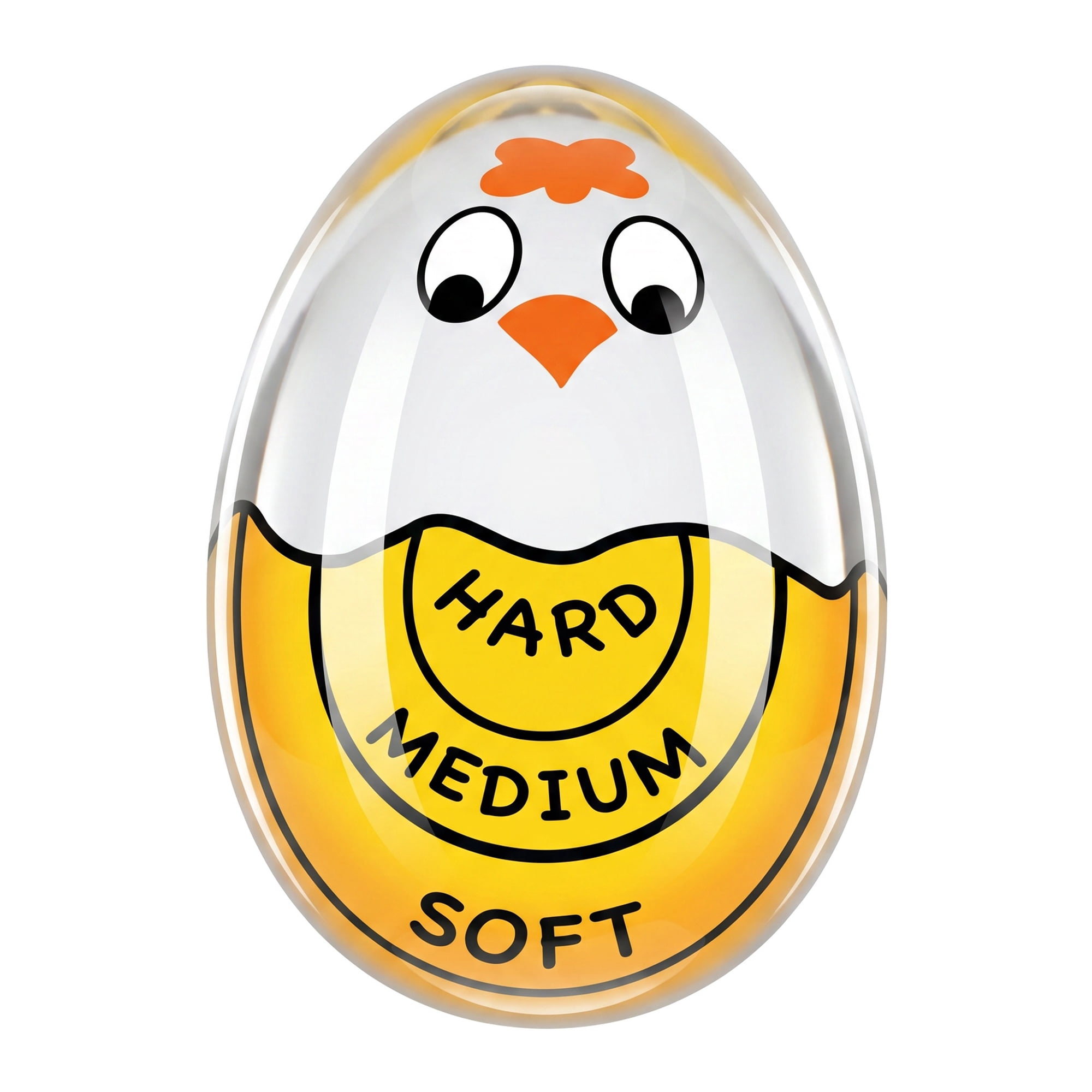 Unique Bargains Egg Timer with Color Changing Indicator for Perfect Boiled Eggs Yellow