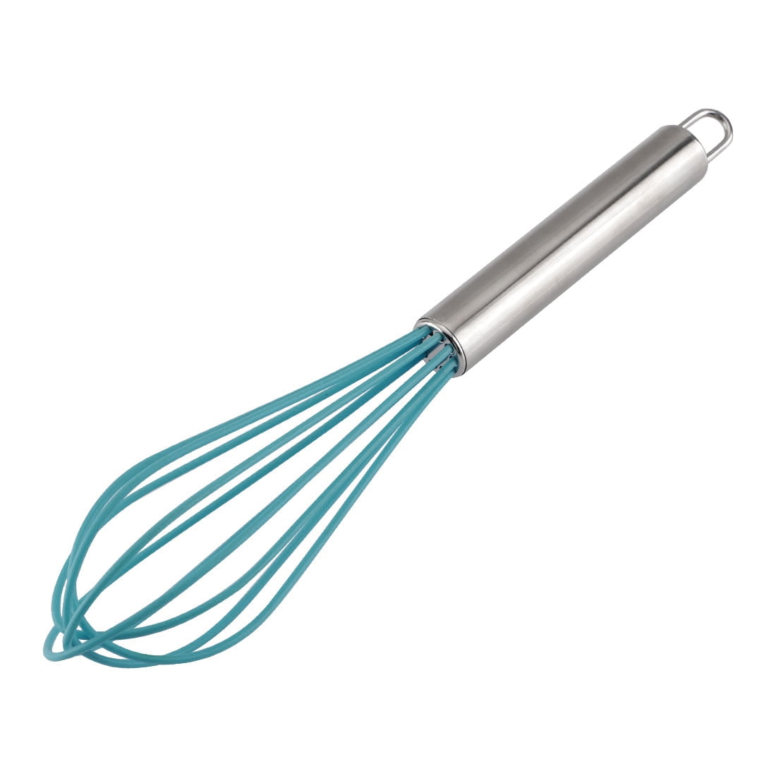 Unique Bargains Egg Whisk Silicone Mixer Kitchen Utensil Blending Stirring Blue