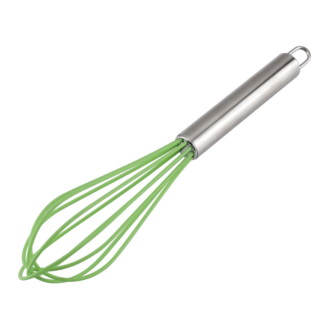 Unique Bargains Egg Whisk Silicone Mixer Kitchen Utensil Blending Stirring Green