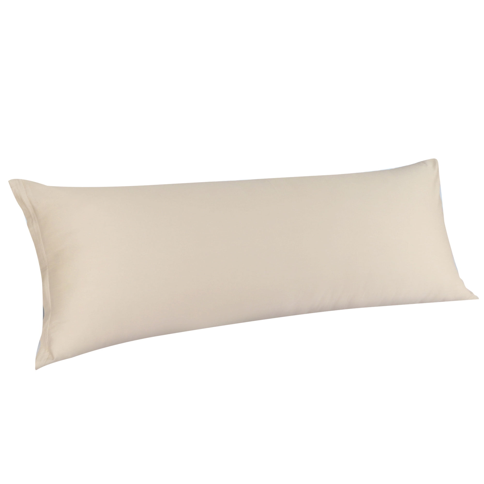 Unique Bargains Egyptian Cotton Zipper Long Body Pillow Cover Beige 21" x 55"