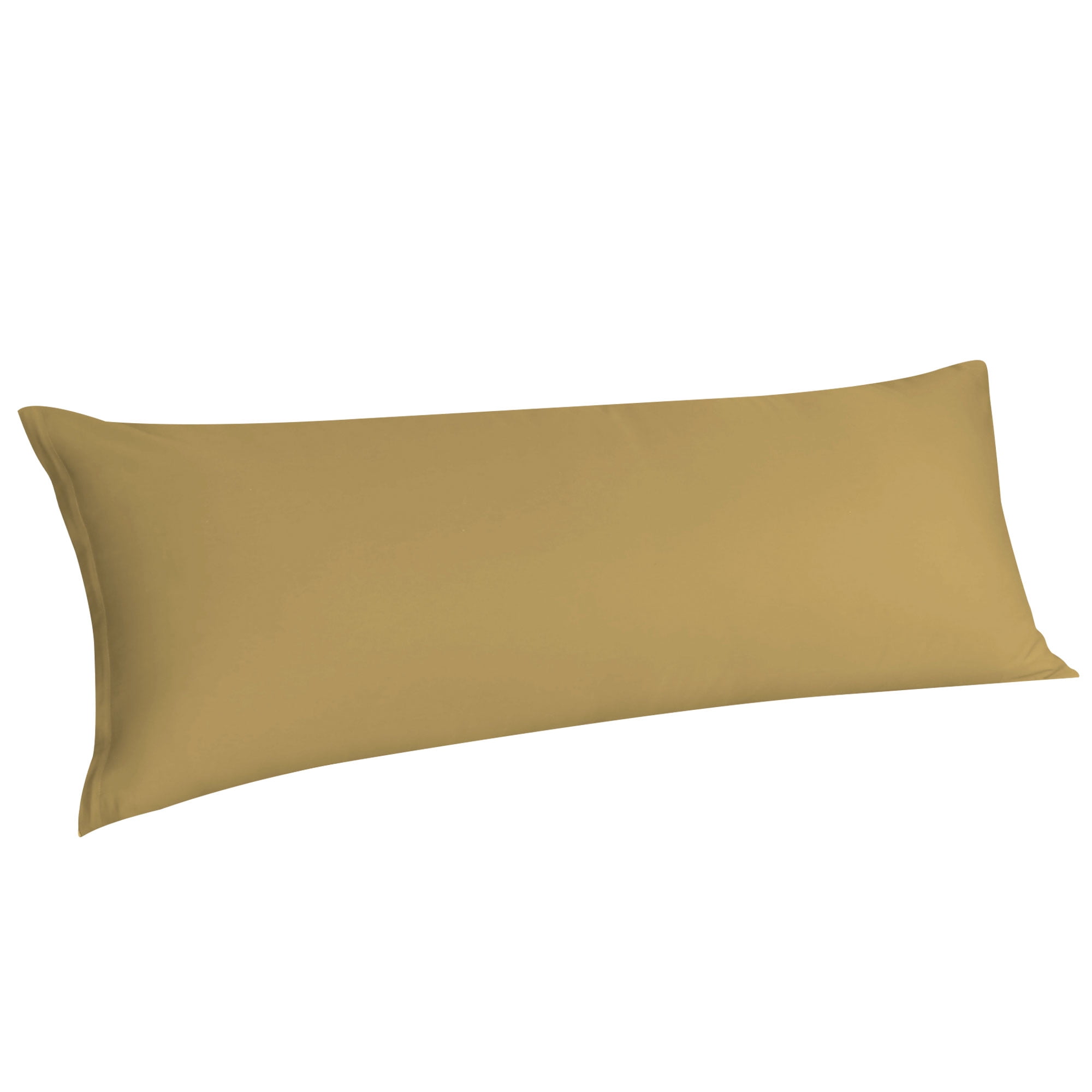 Unique Bargains Egyptian Cotton Zipper Long Body Pillow Cover Camel Color 20" x 48"