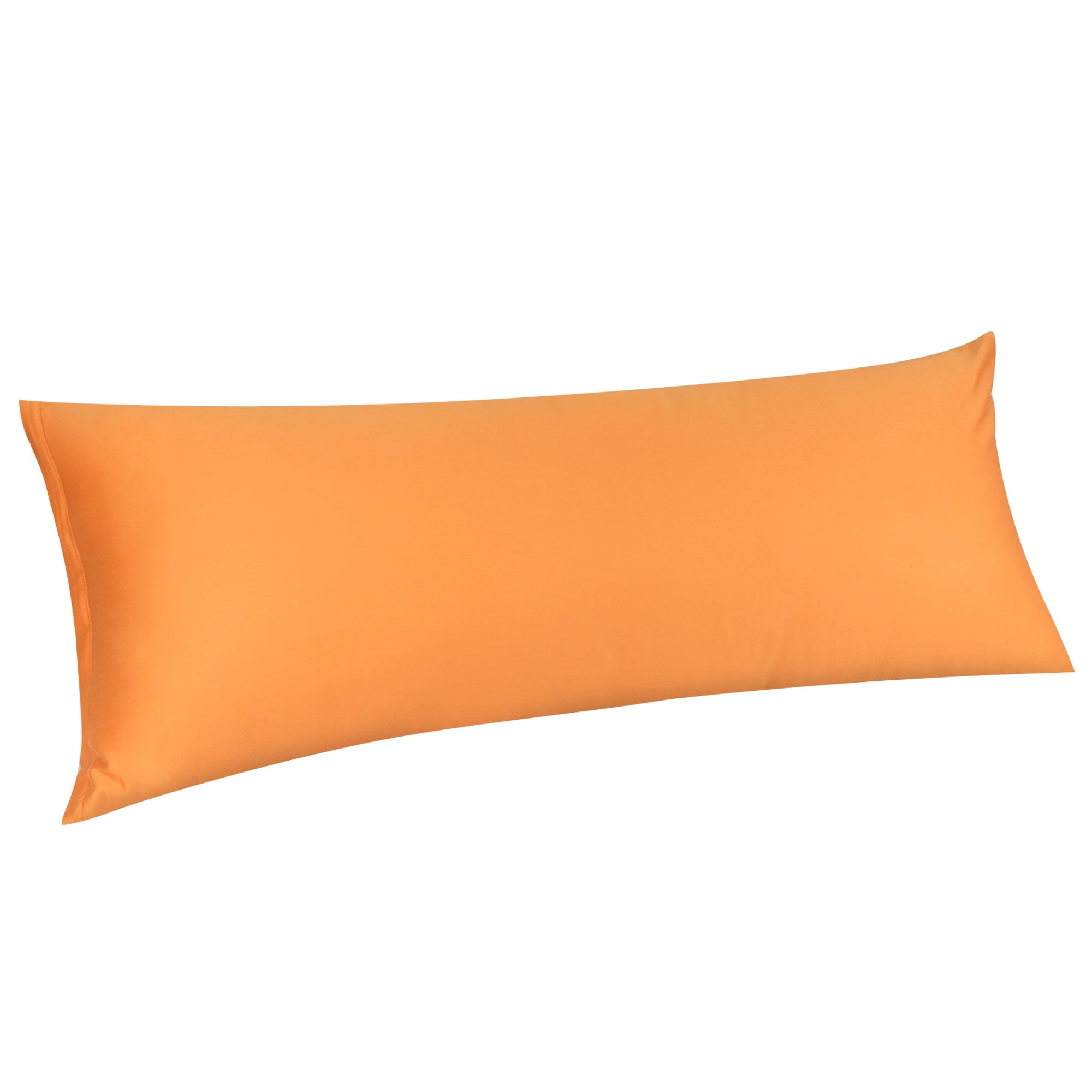 Unique Bargains Egyptian Cotton Zipper Long Body Pillow Cover Orange 20" x 48"