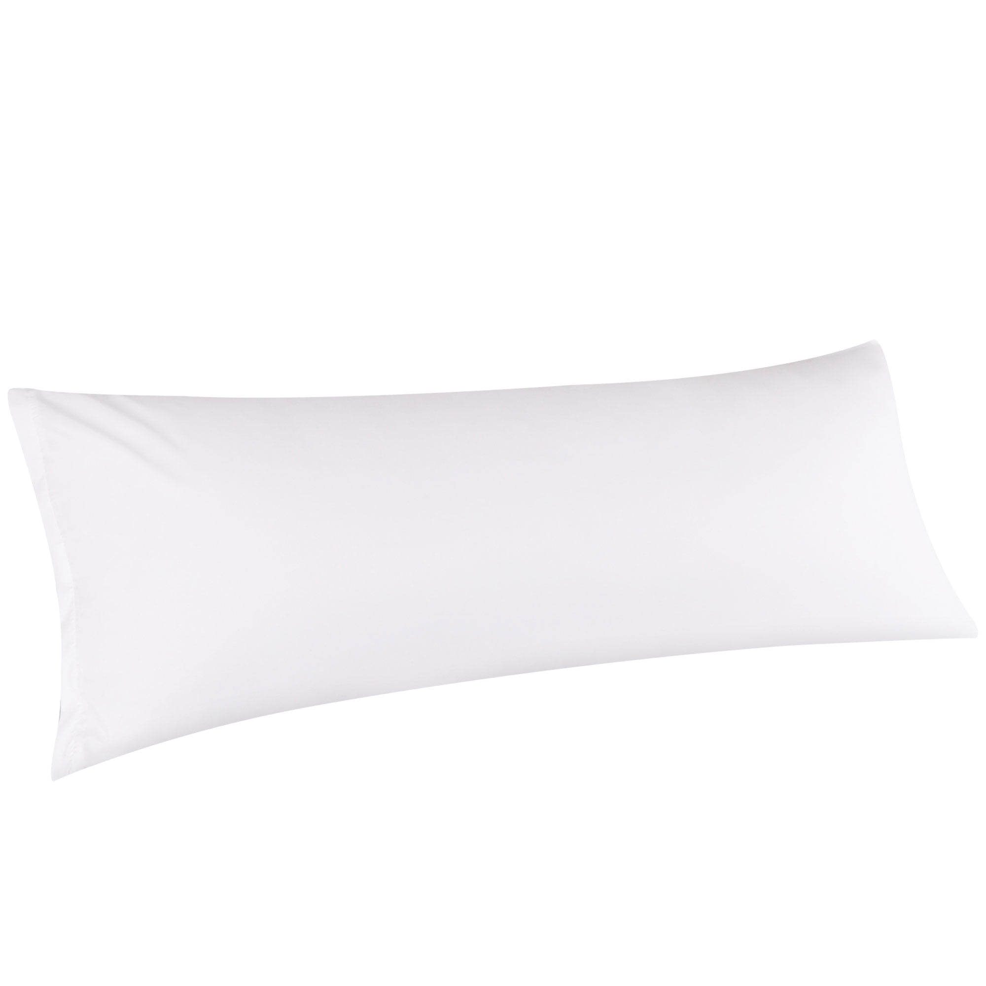Unique Bargains Egyptian Cotton Zipper Long Body Pillow Cover White 21" x 55"