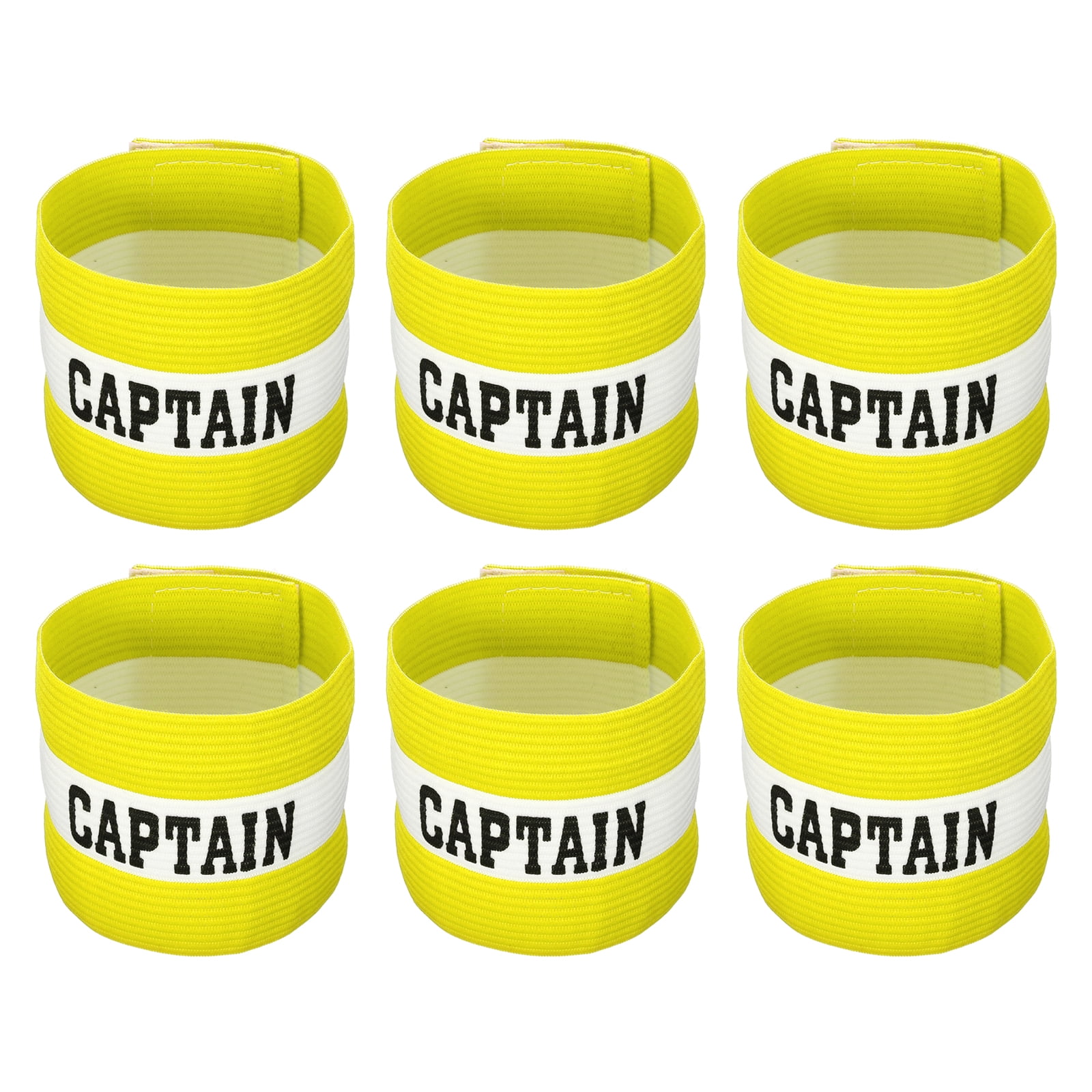 Unique Bargains Elastic Captain's Armband Soccer Team Training Arm Band 6 Pack
