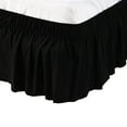 thumbnail image 1 of Unique Bargains Elastic Dust Ruffled Bed Skirt with 15" Drop Twin Black, 1 of 8
