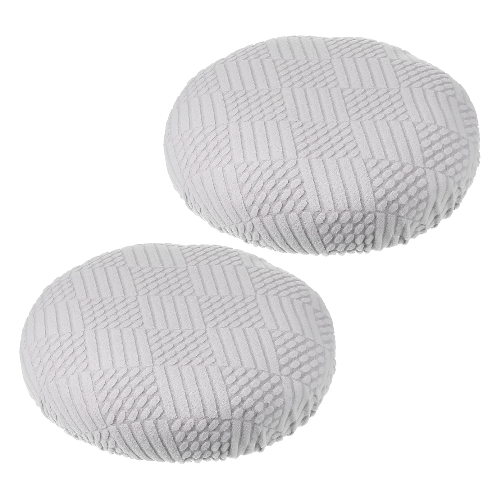 Unique Bargains Elastic Stool Cushion Slipcover Stretchy Chair Bar Stool Covers Light Gray