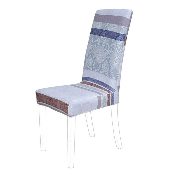 Unique Bargains Elastic Washable Dining Chair Cover Grey and Purple
