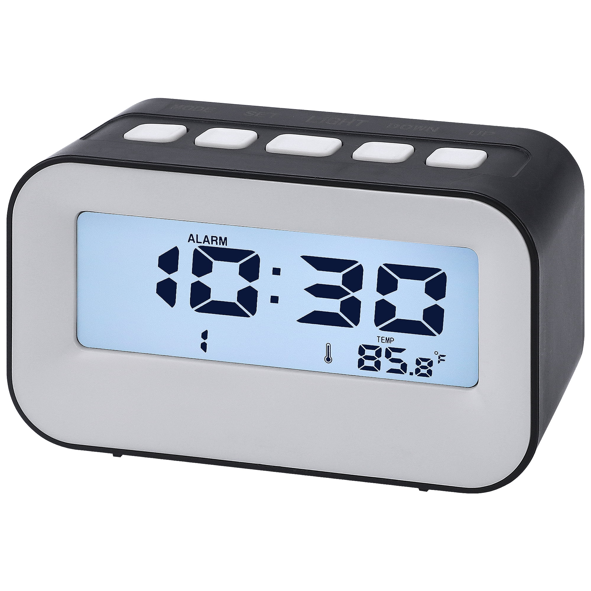 Unique Bargains Electric Alarm Clock with Temperature Display Black 4.3"L x 1.8"W x 2.4"H