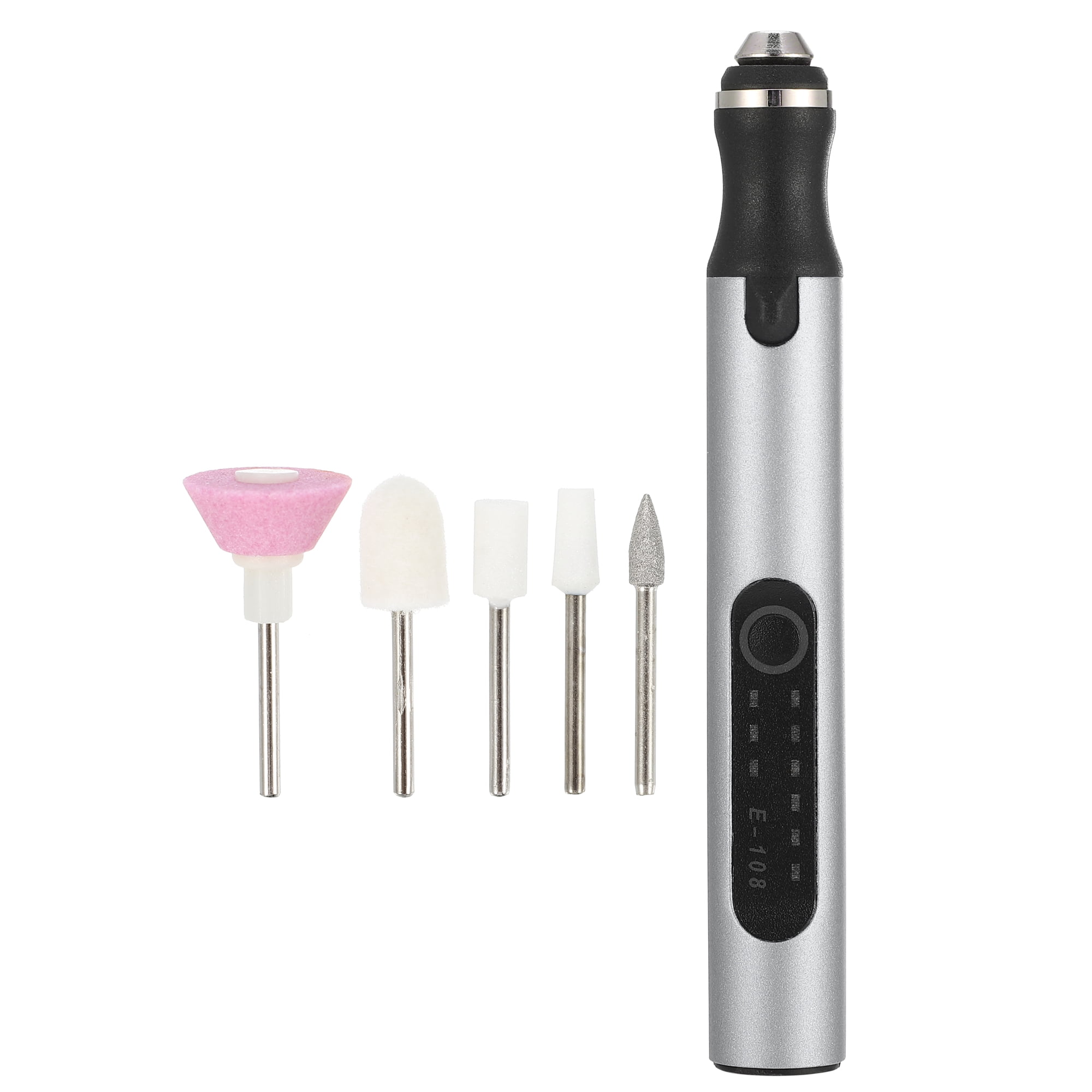Unique Bargains Electric Cordless Nail Drill Kit 18000RPM Nail Drill Machine for Home Manicure Rechargeable Gray