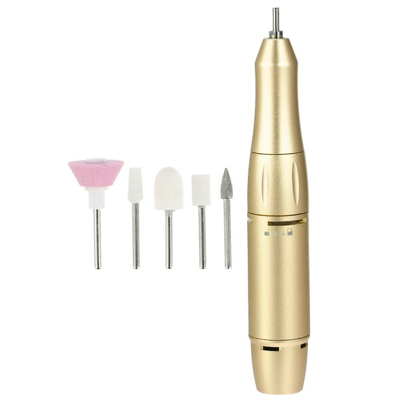 Unique Bargains Electric Nail Drill Kit, 30000RPM Nail Drill Machine, Portable Nail Drill, Nail File Drill, Gold Tone