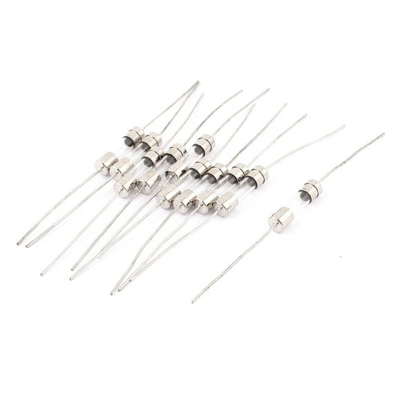 Unique Bargains Electrical Double Cap Axial Leaded Glass Tube Fuses 5 x 20mm 250V 6.3A 10pcs