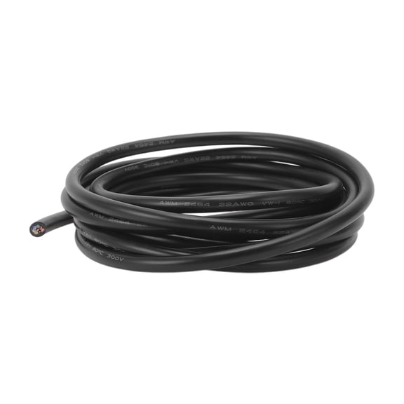 Unique Bargains Electrical Ground Wire Automotive Power Wire 10FT Black TC 1 Pcs 22AWG 8 Conductor Fully Insulated& Soft Touch Jacket Universal