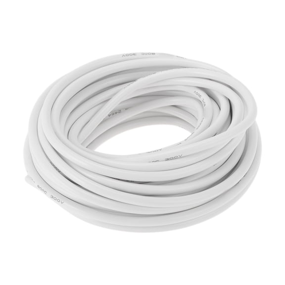 Unique Bargains Electrical Ground Wire Automotive Power Wire 33FT White TC 1 Pcs 22AWG 4 Conductor Fully Insulated& Soft Touch Jacket Universal