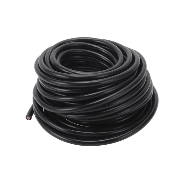 Unique Bargains Electrical Ground Wire Automotive Power Wire 49FT Black TC 1 Pcs 18AWG 8 Conductor Fully Insulated& Soft Touch Jacket Universal