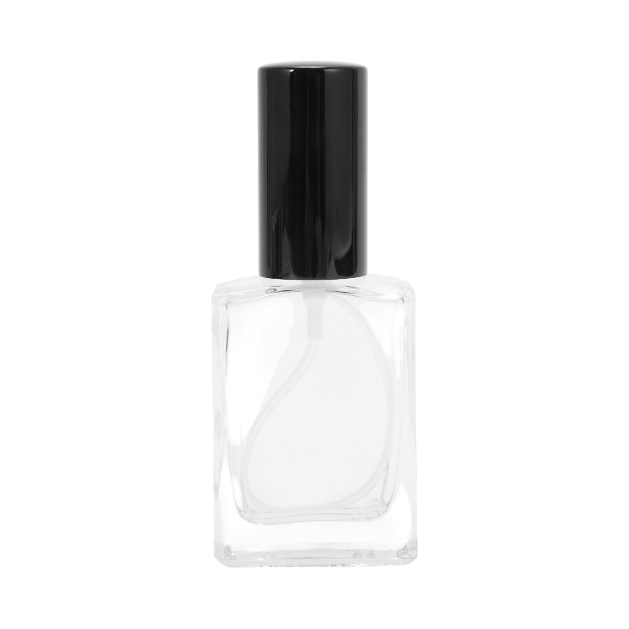 Unique Bargains Elegant 30ml/1oz Perfume Bottle with Spray 1 Pc Black Flat Square Bottle
