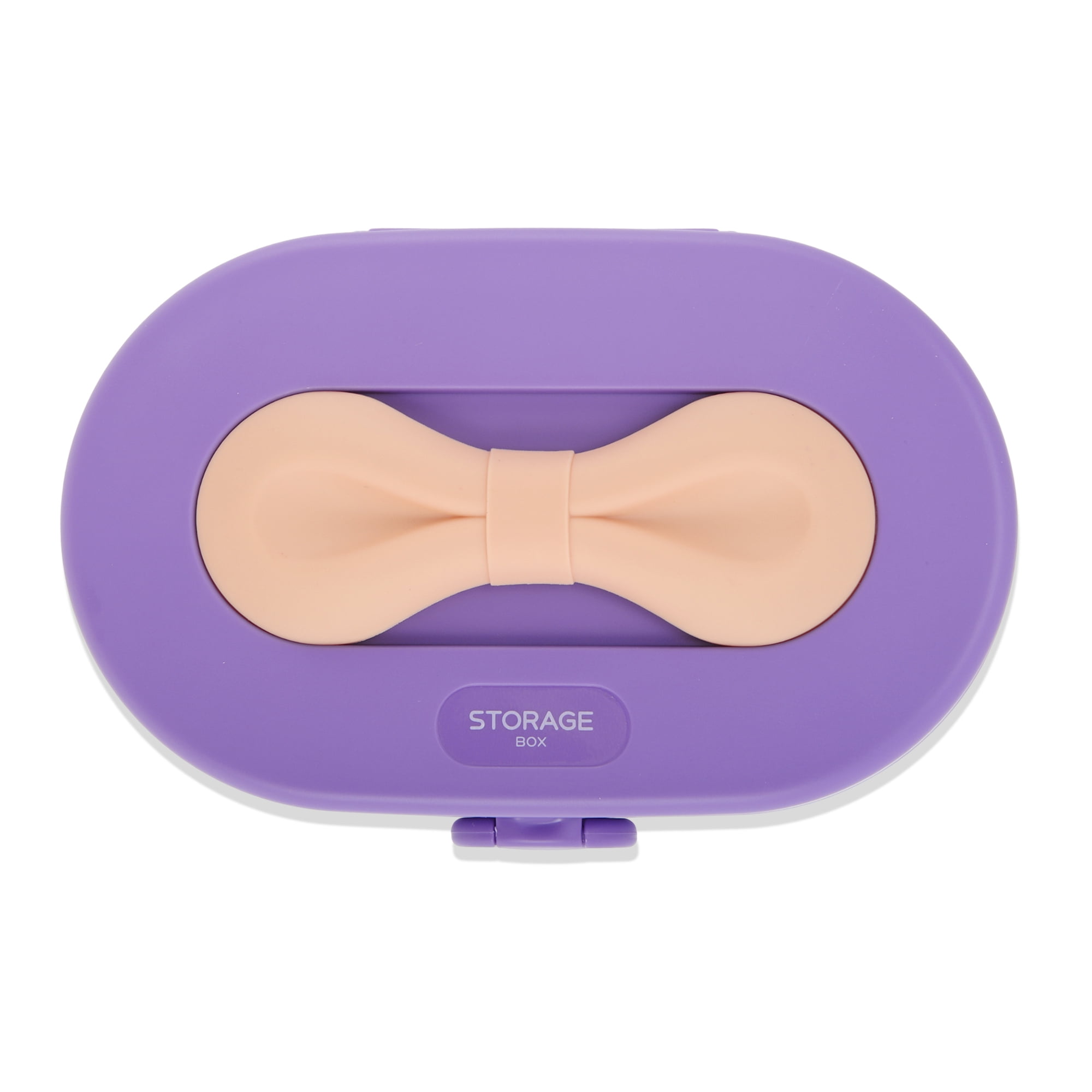 Unique Bargains Elegant Bow Design Jewelry Box Jewelry Organizer Purple, Light Pink