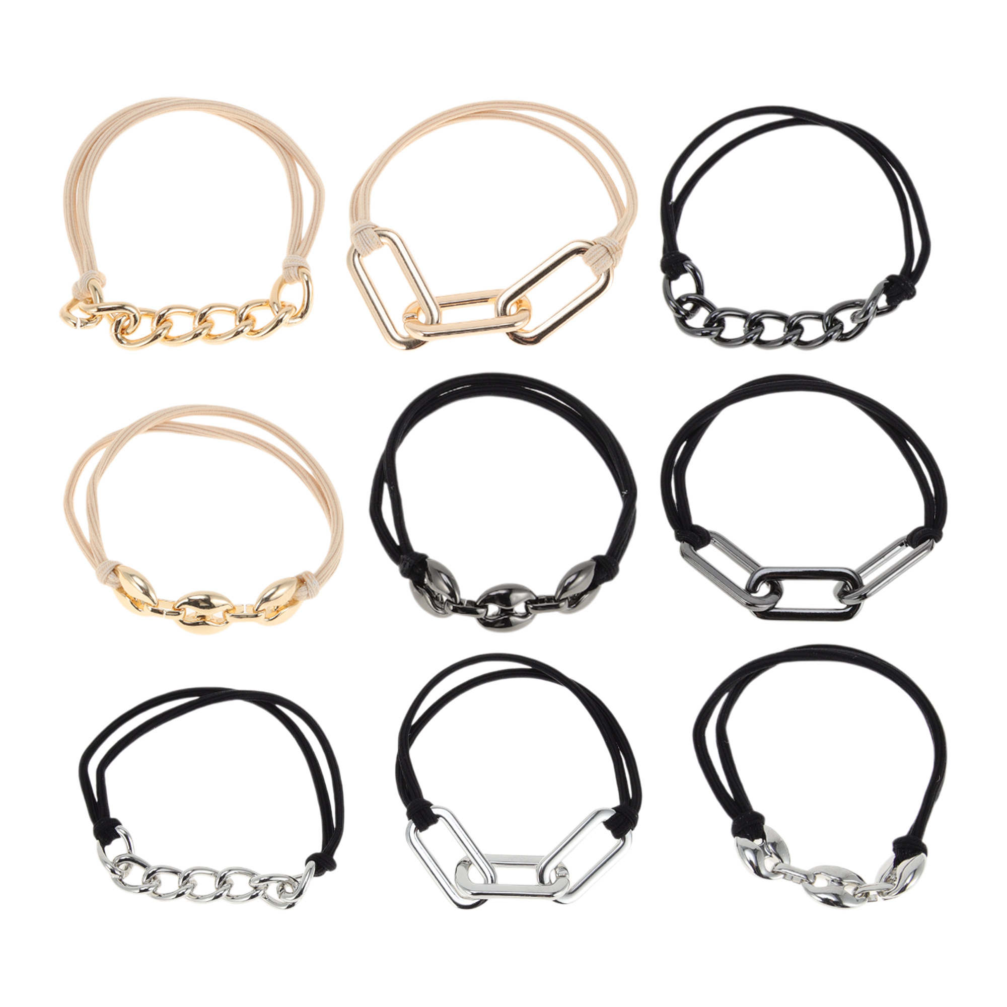 NOMADIC NOOK Elegant Bracelet Hair Ties Multicolor 9 Pcs