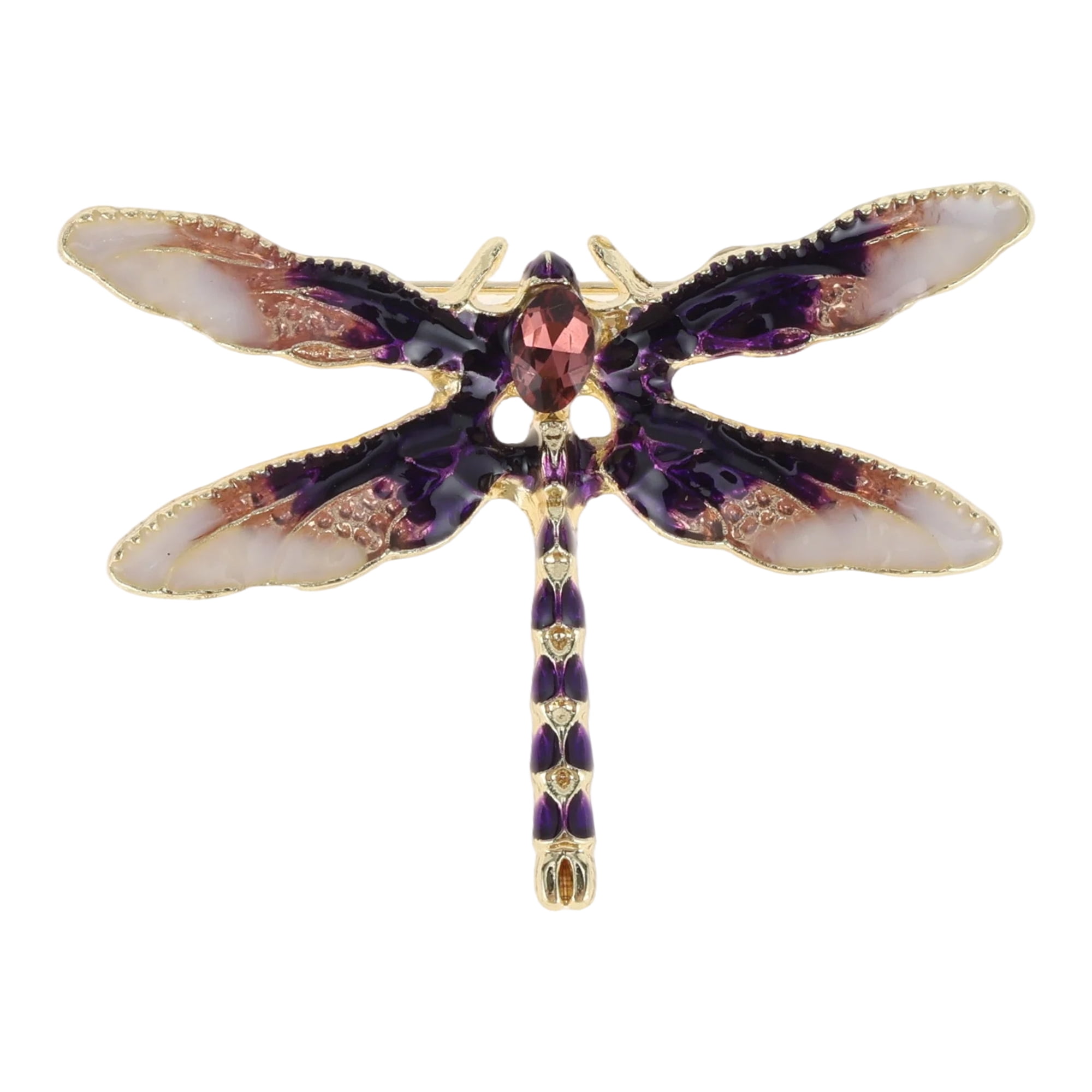 Unique Bargains Elegant Dragonfly Brooch for Coats, Jackets, Dresses, and More Purple