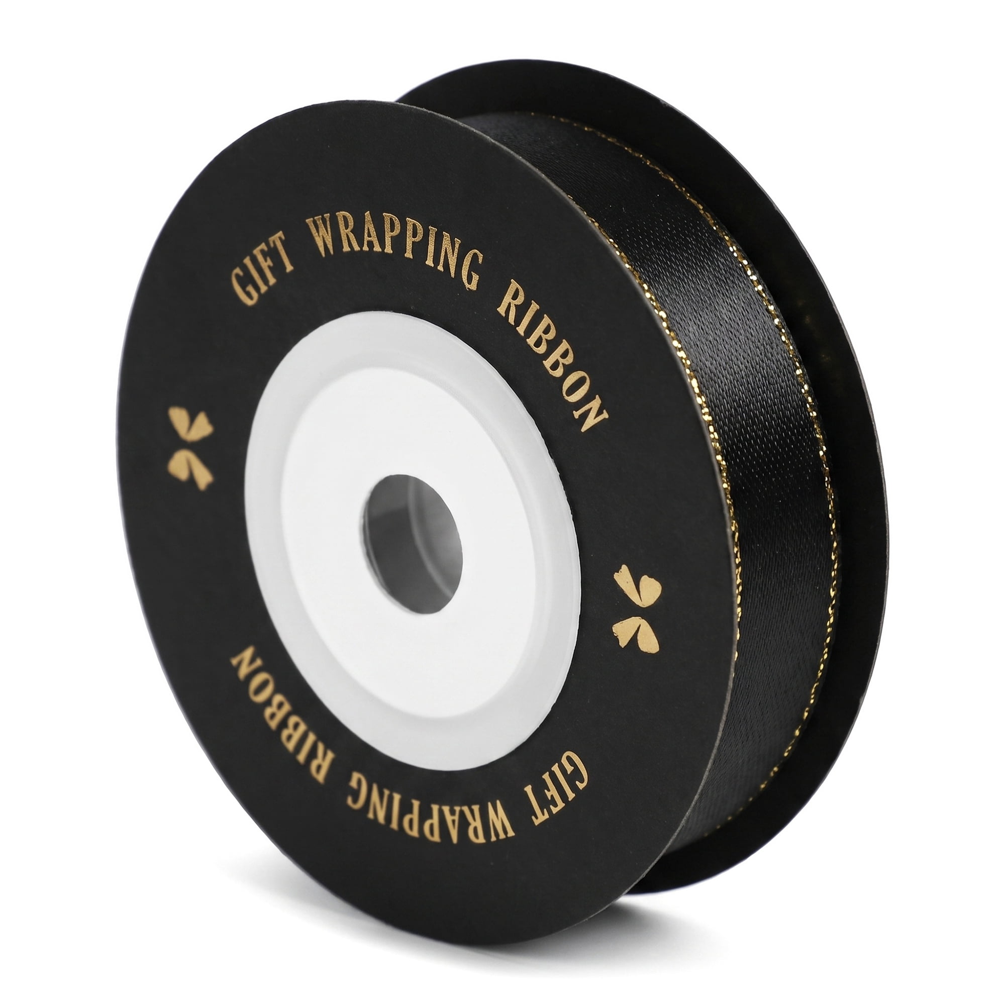 Unique Bargains Elegant Fabric Ribbon for Gift Wrapping and Crafting Projects Black