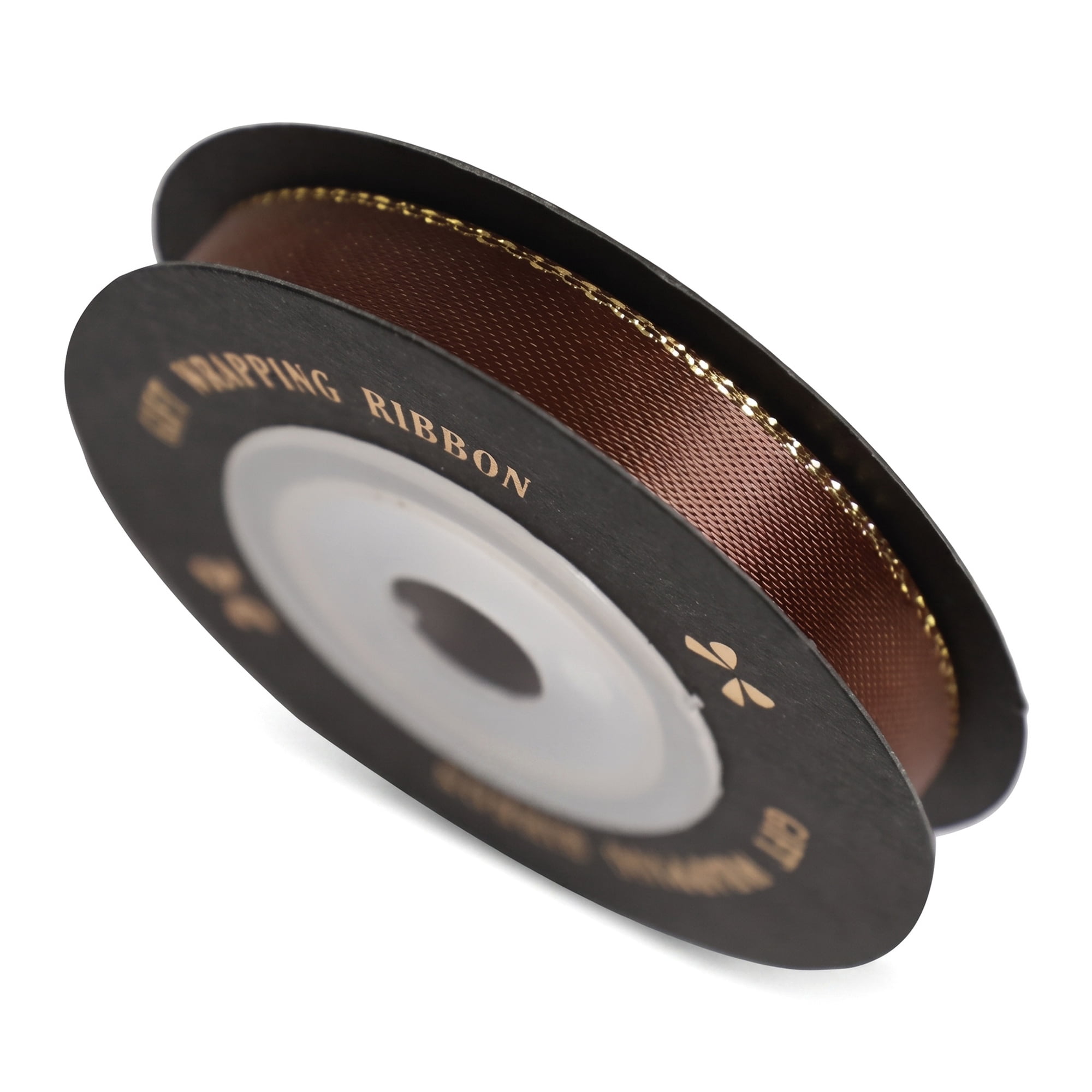 Unique Bargains Elegant Fabric Ribbon for Gift Wrapping and Crafting Projects Brown