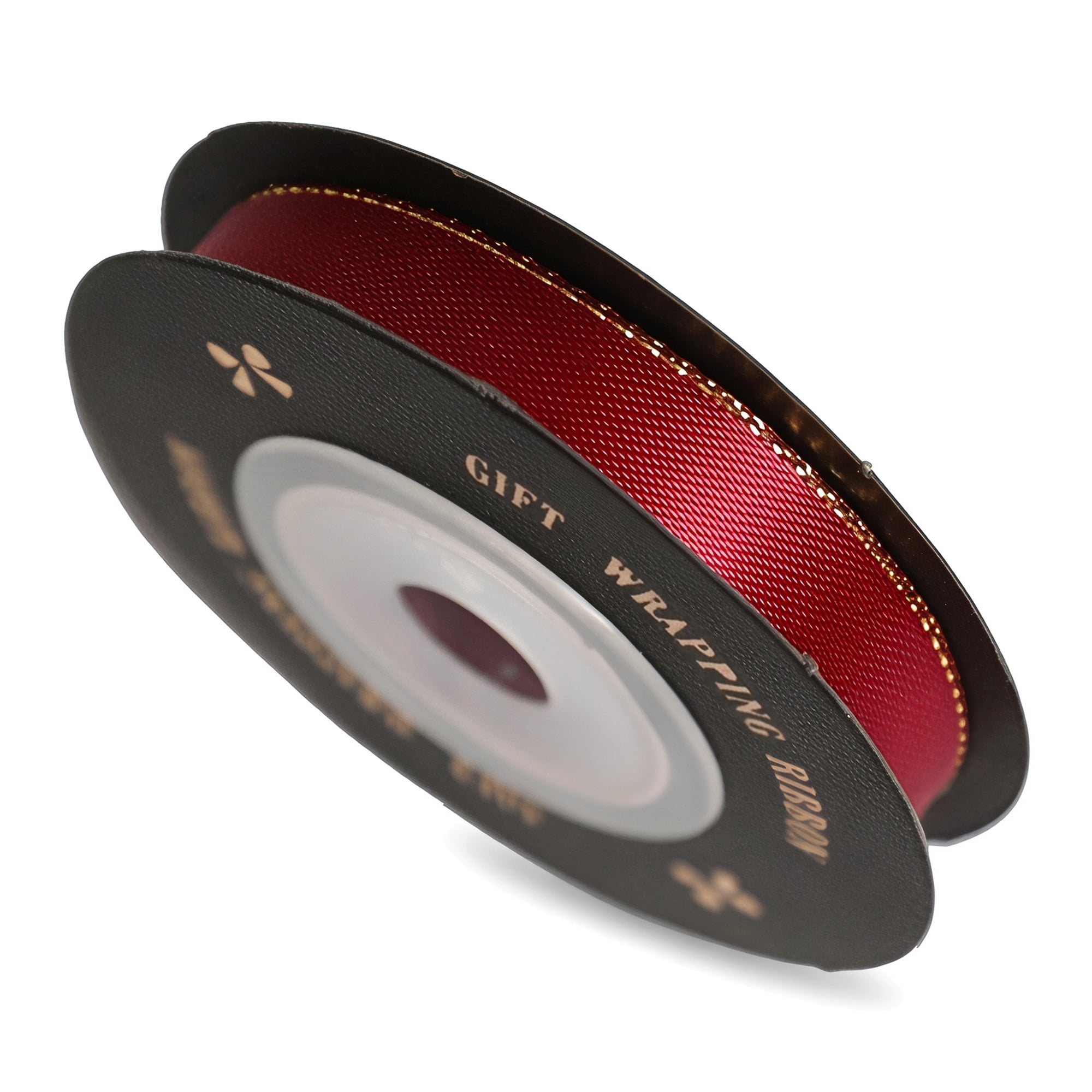 Unique Bargains Elegant Fabric Ribbon for Gift Wrapping and Crafting Projects Dark Red