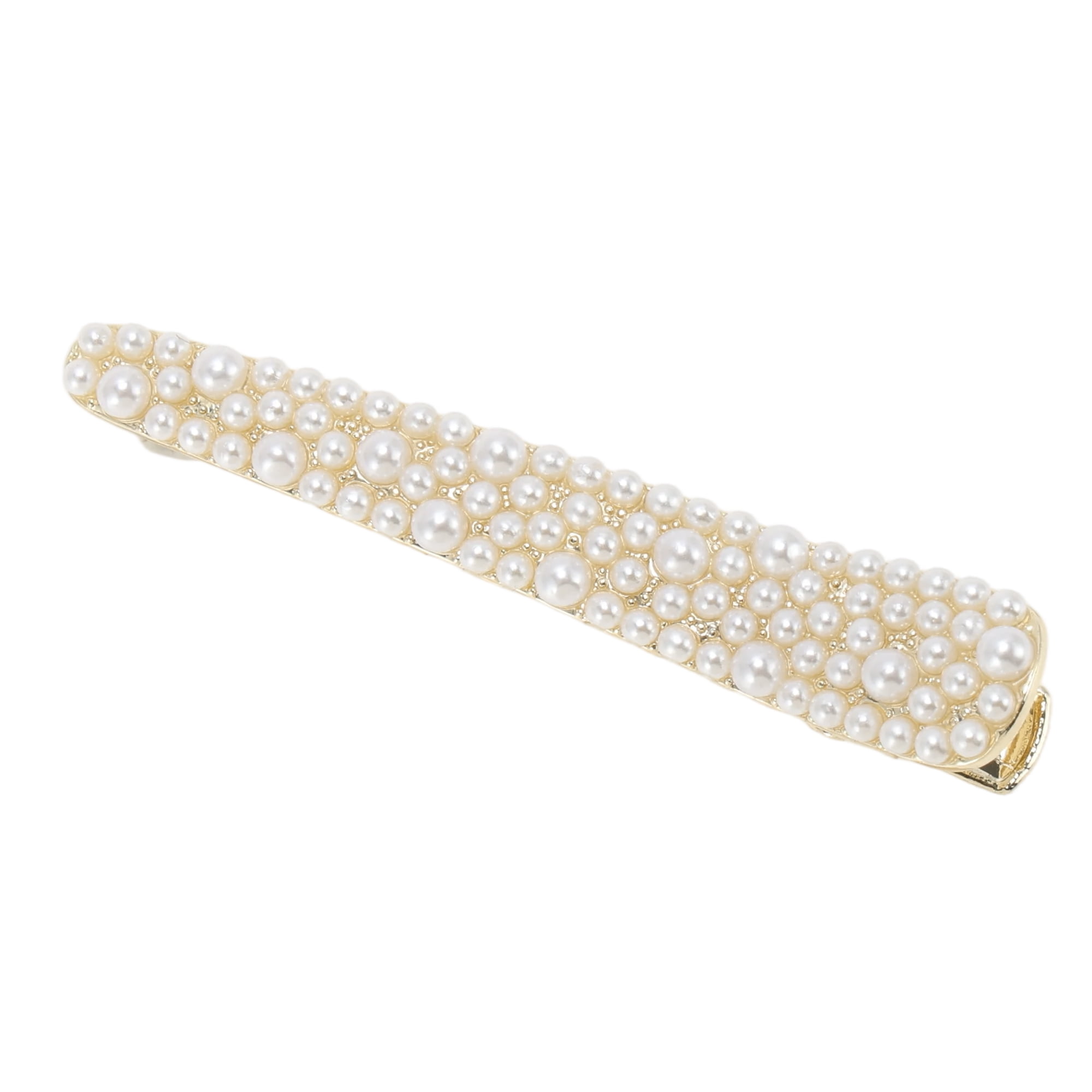 Unique Bargains Elegant Faux Pearls Hair Clip in Beige Color for Women - 1 Piece