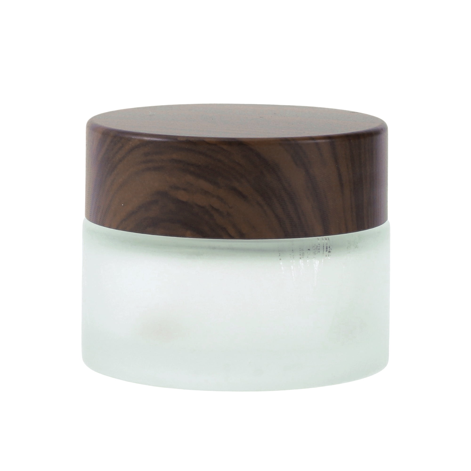 Unique Bargains Elegant Frosted Cream Glass Bottle for Bathroom Dark Brown 20.0g