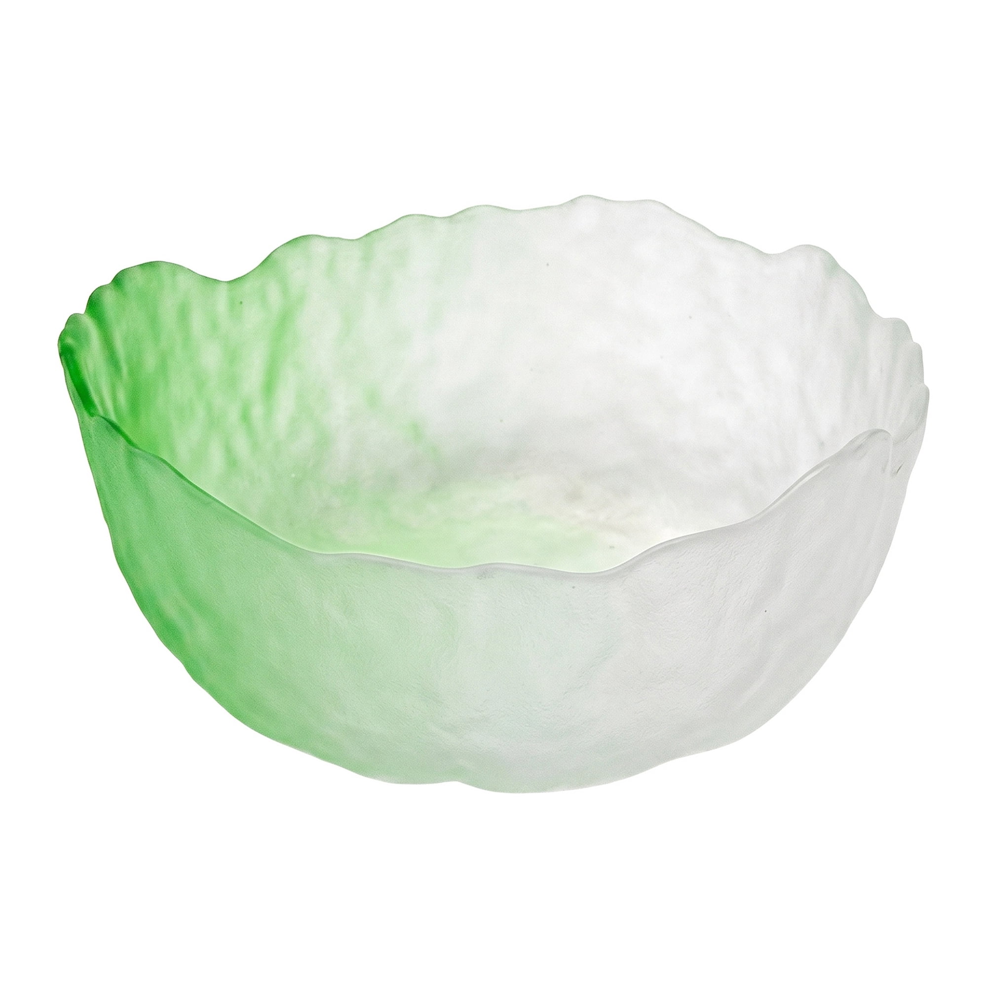 Unique Bargains Elegant Glass Small Aesthetic Salad Bowl Light Green 5.1" x 5.1" x 2.4"