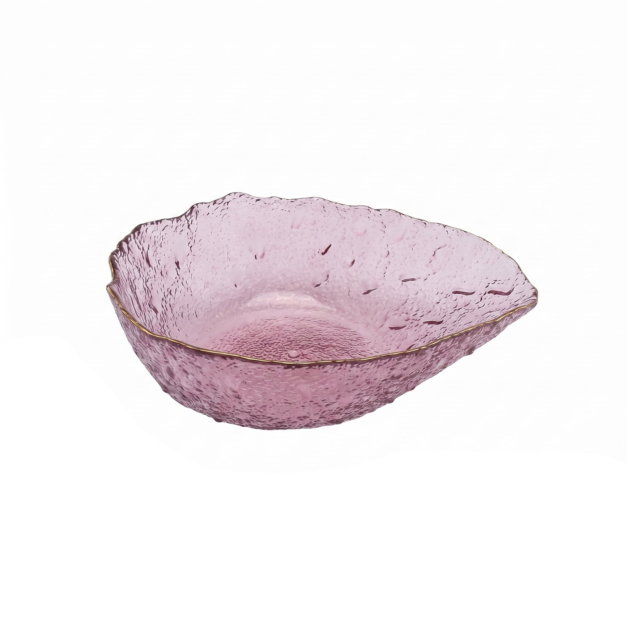 Unique Bargains Elegant Glass Teardrop Decorative Bowl Purple 8.1" x 2.4" x 2.4"