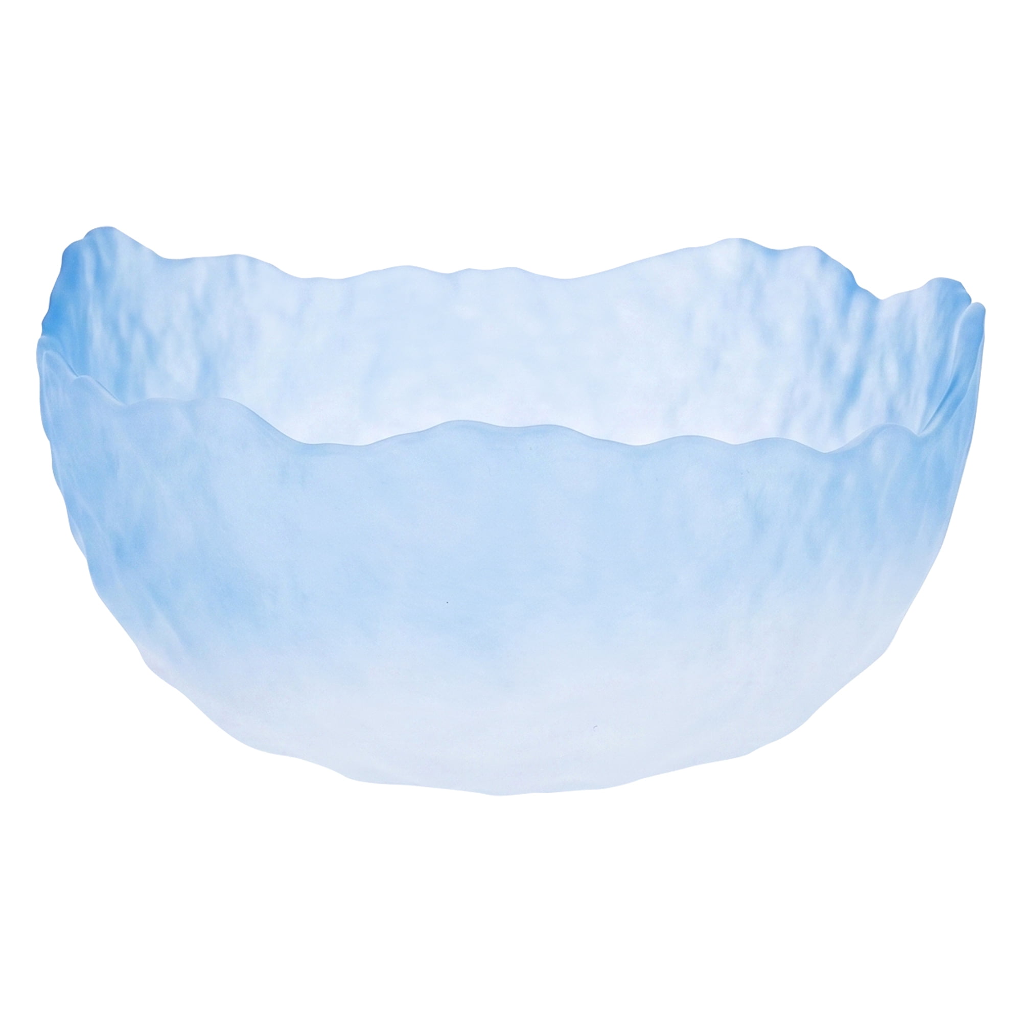 Unique Bargains Elegant Gradient Glass Small Aesthetic Salad Bowl Blue 5.1" x 5.1" x 2.4"