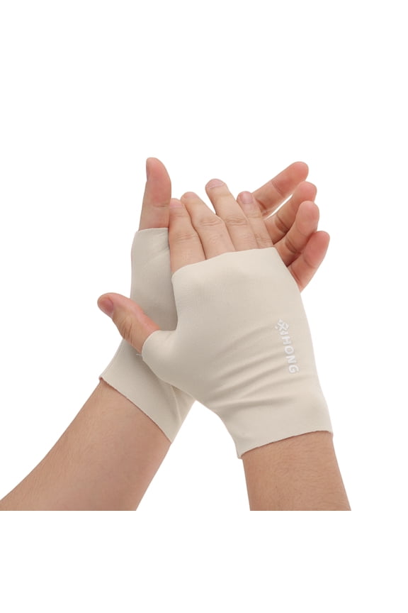 Elegant Ice-sensing Manicure Gloves 1 Pair Light Gray