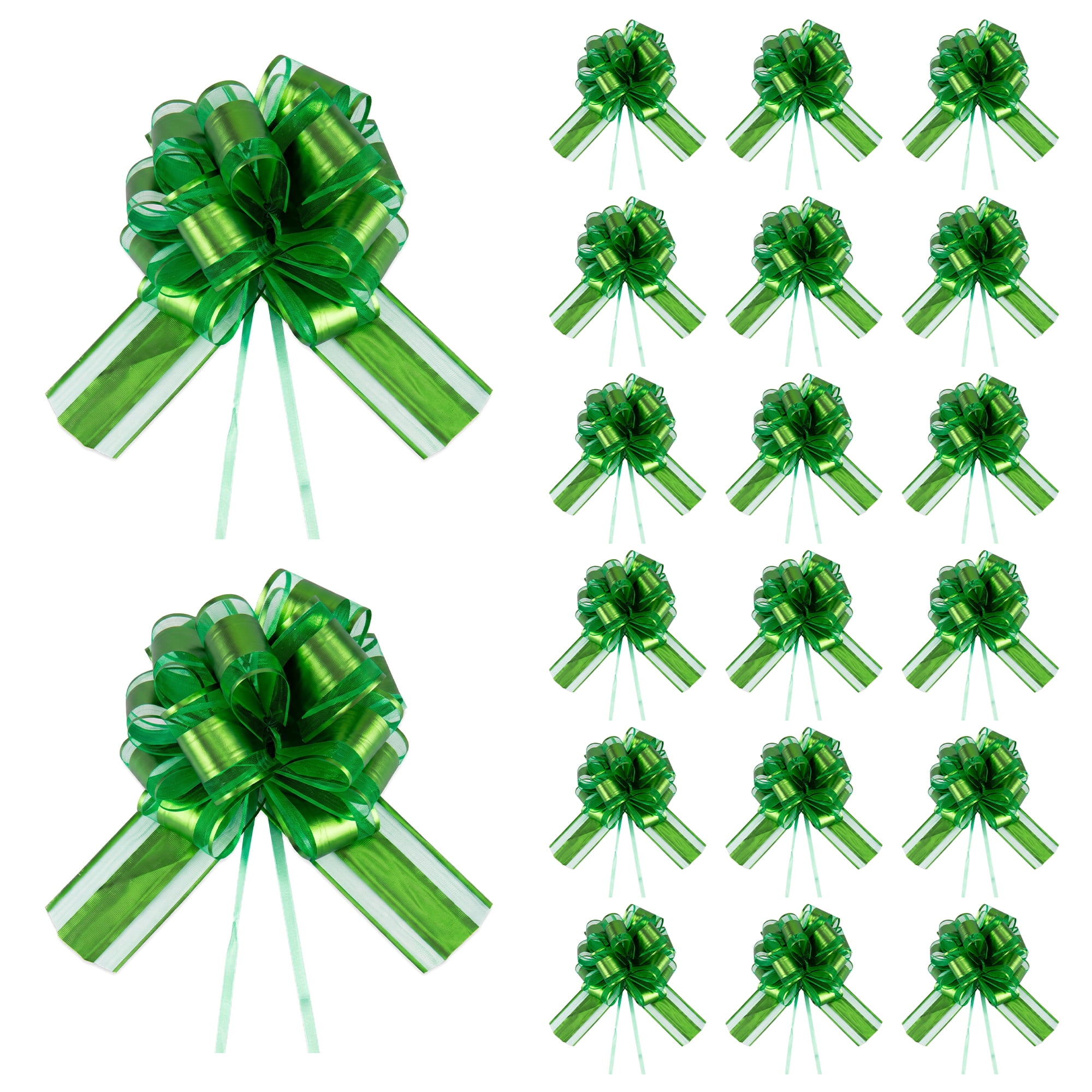 Unique Bargains Elegant Multi-Layered Star Bows for Gift Wrapping and Decoration Green