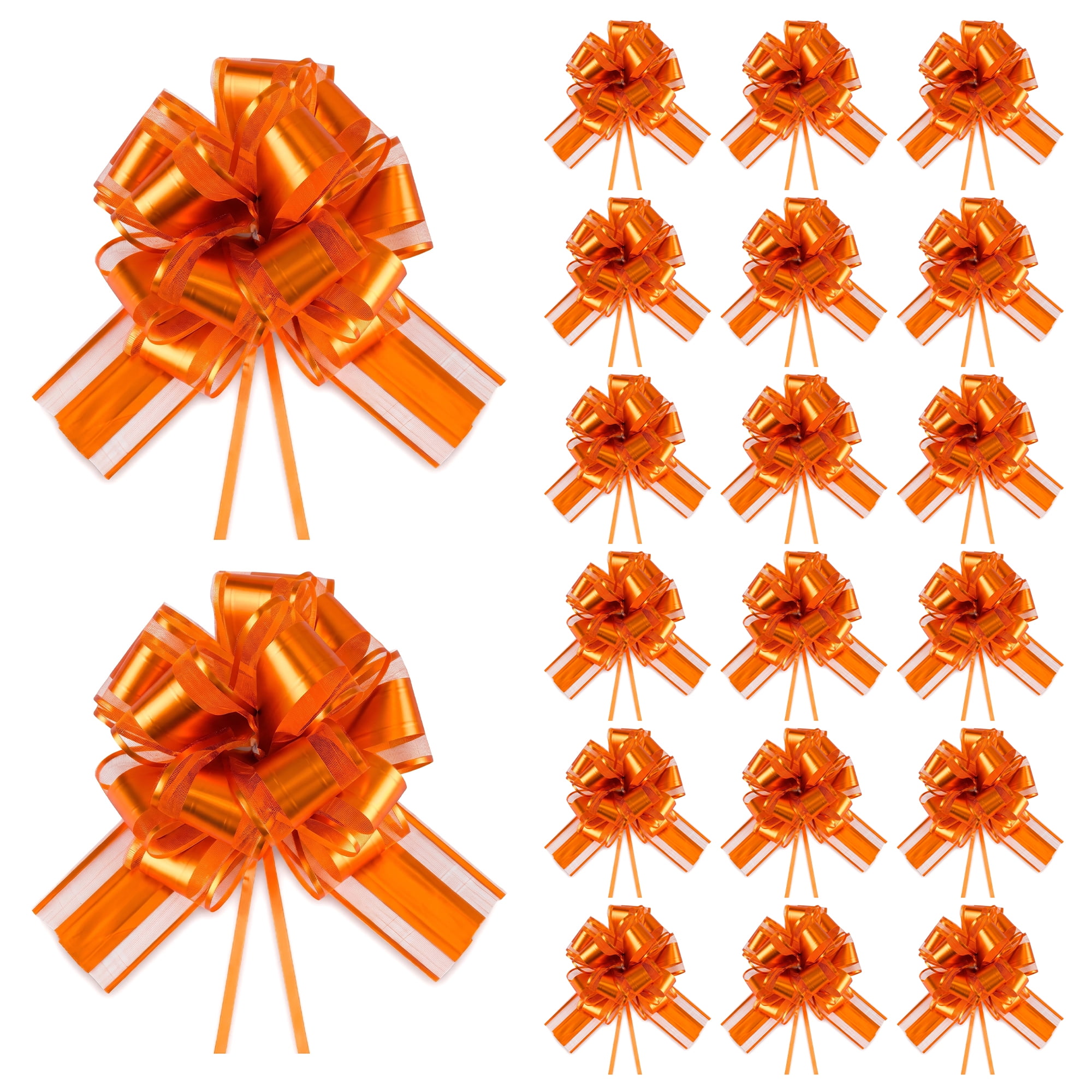 Unique Bargains Elegant Multi-Layered Star Bows for Gift Wrapping and Decoration Orange