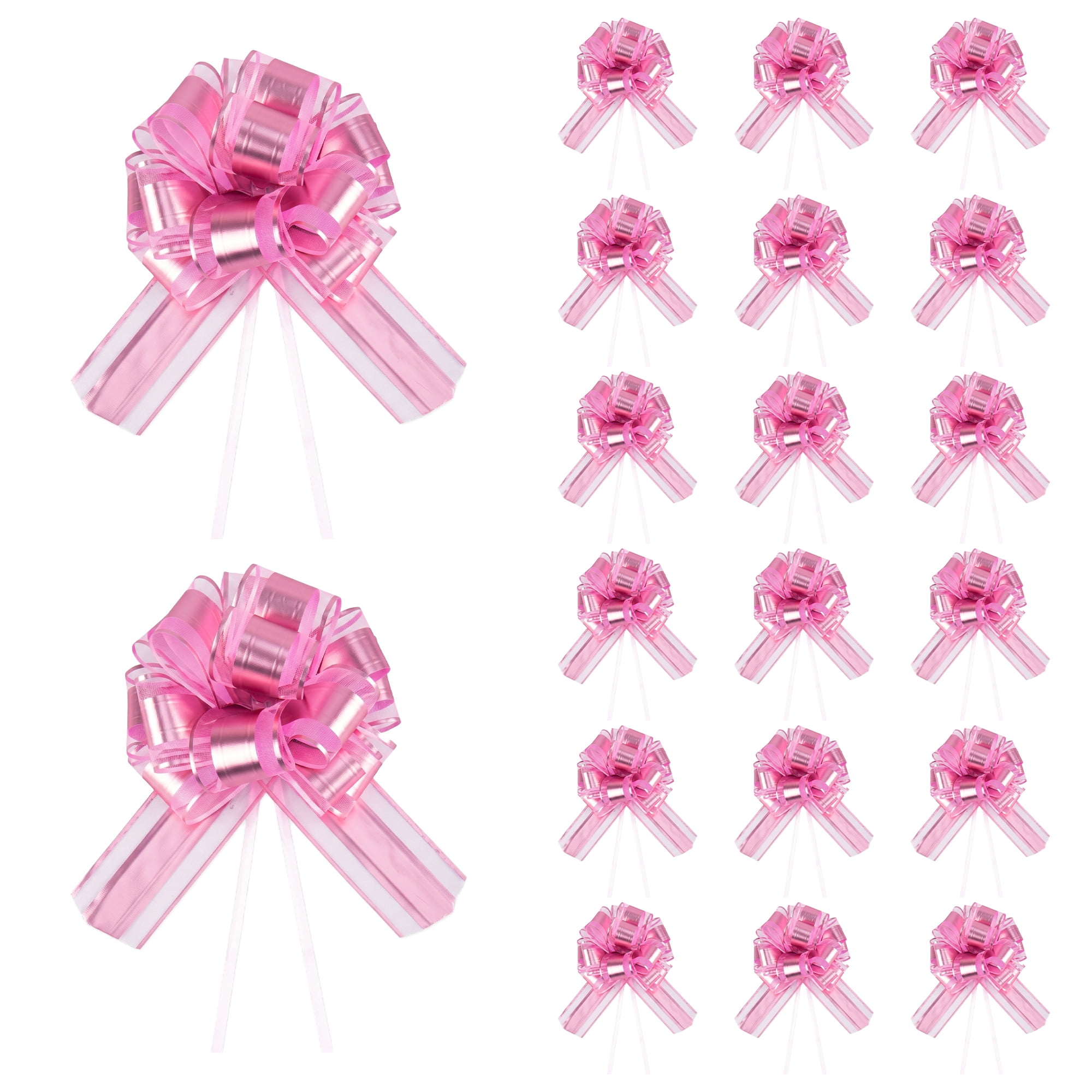 Unique Bargains Elegant Multi-Layered Star Bows for Gift Wrapping and Decoration Pink
