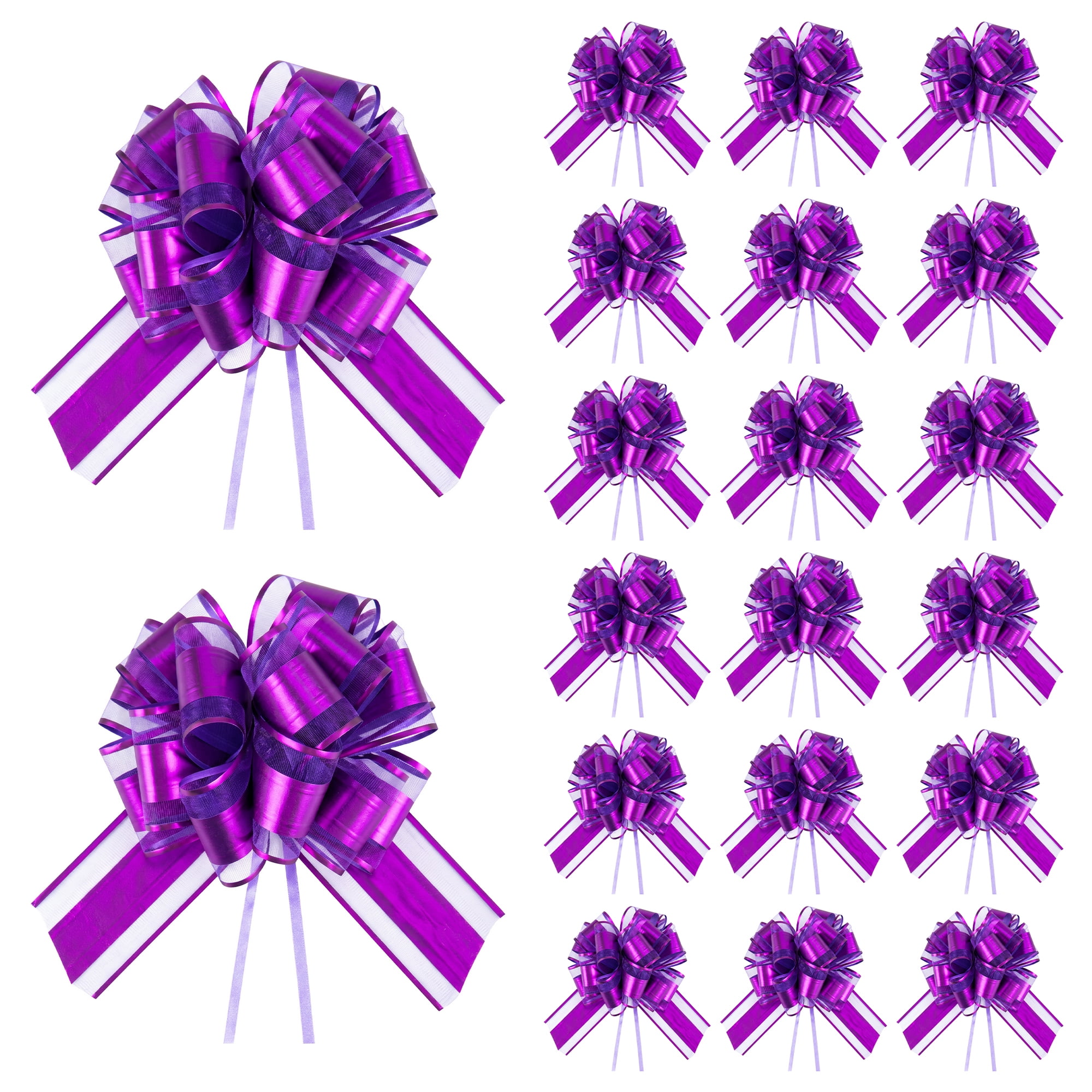 Unique Bargains Elegant Multi-Layered Star Bows for Gift Wrapping and Decoration Purple