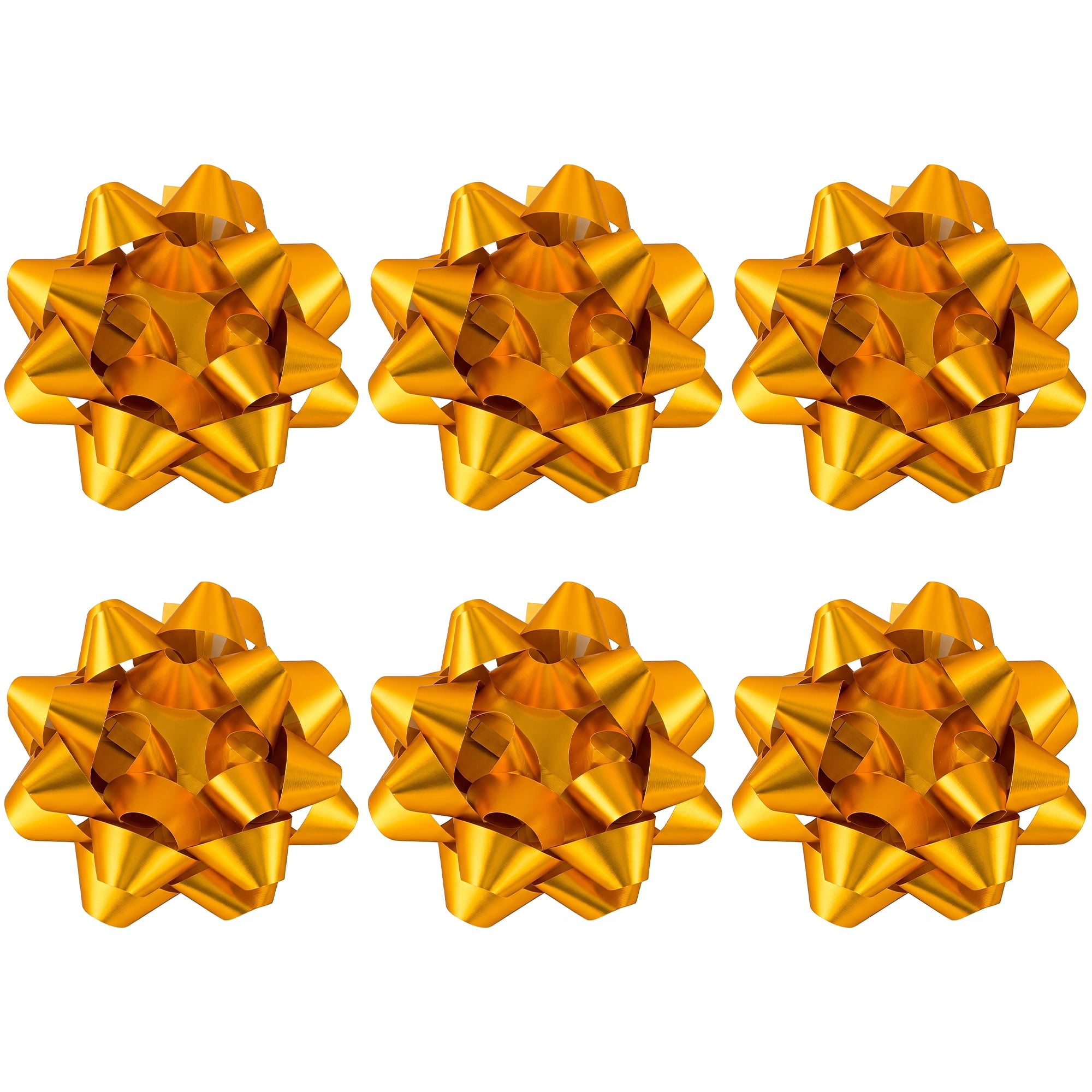 Unique Bargains Elegant Pre-Made Star Gift Bows for Gift Wrapping and Decoration Gold