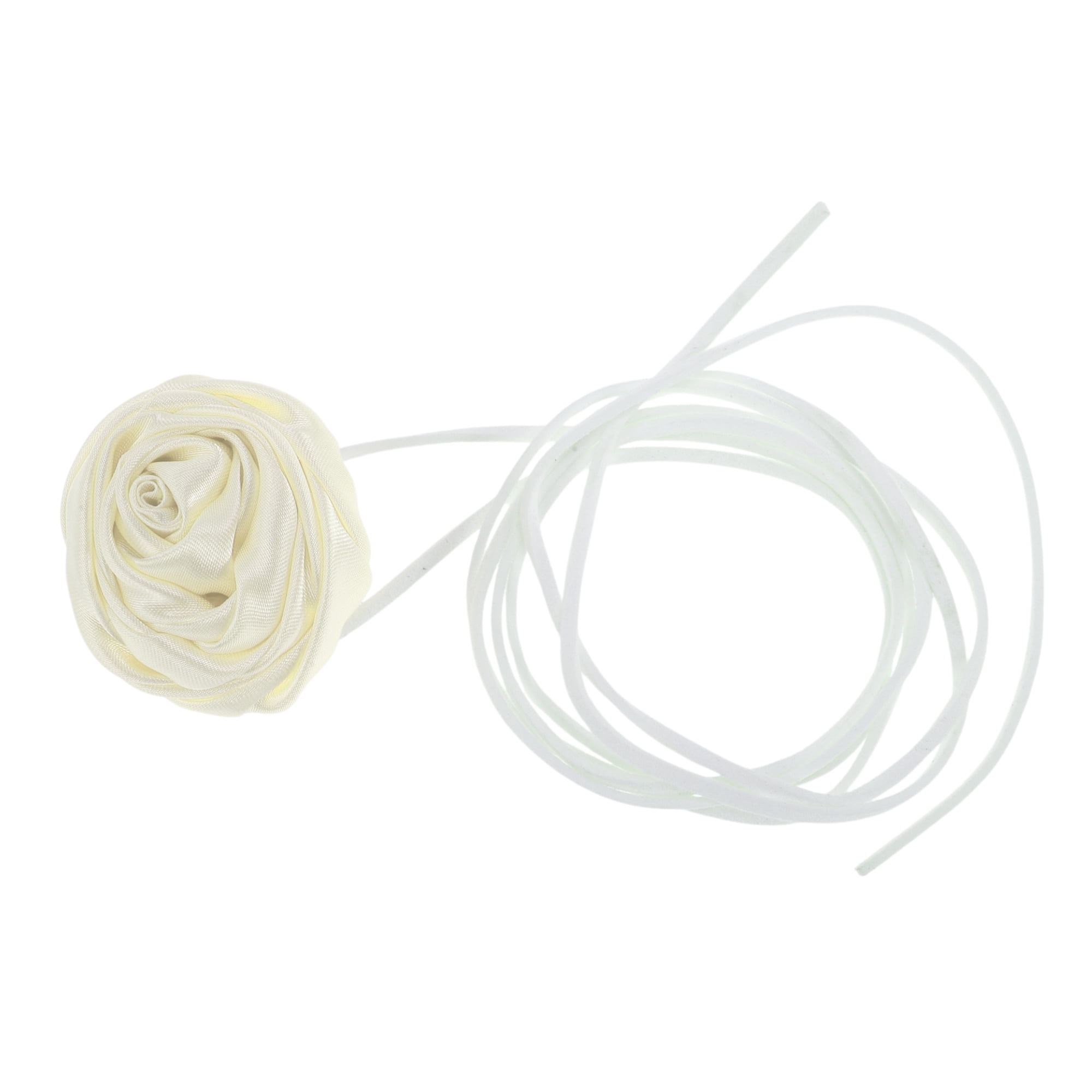 Unique Bargains Elegant Rose Adjustable Choker Necklace for Women Beige