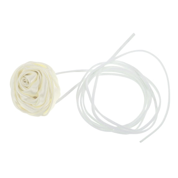 Unique Bargains Elegant Rose Adjustable Choker Necklace for Women Beige