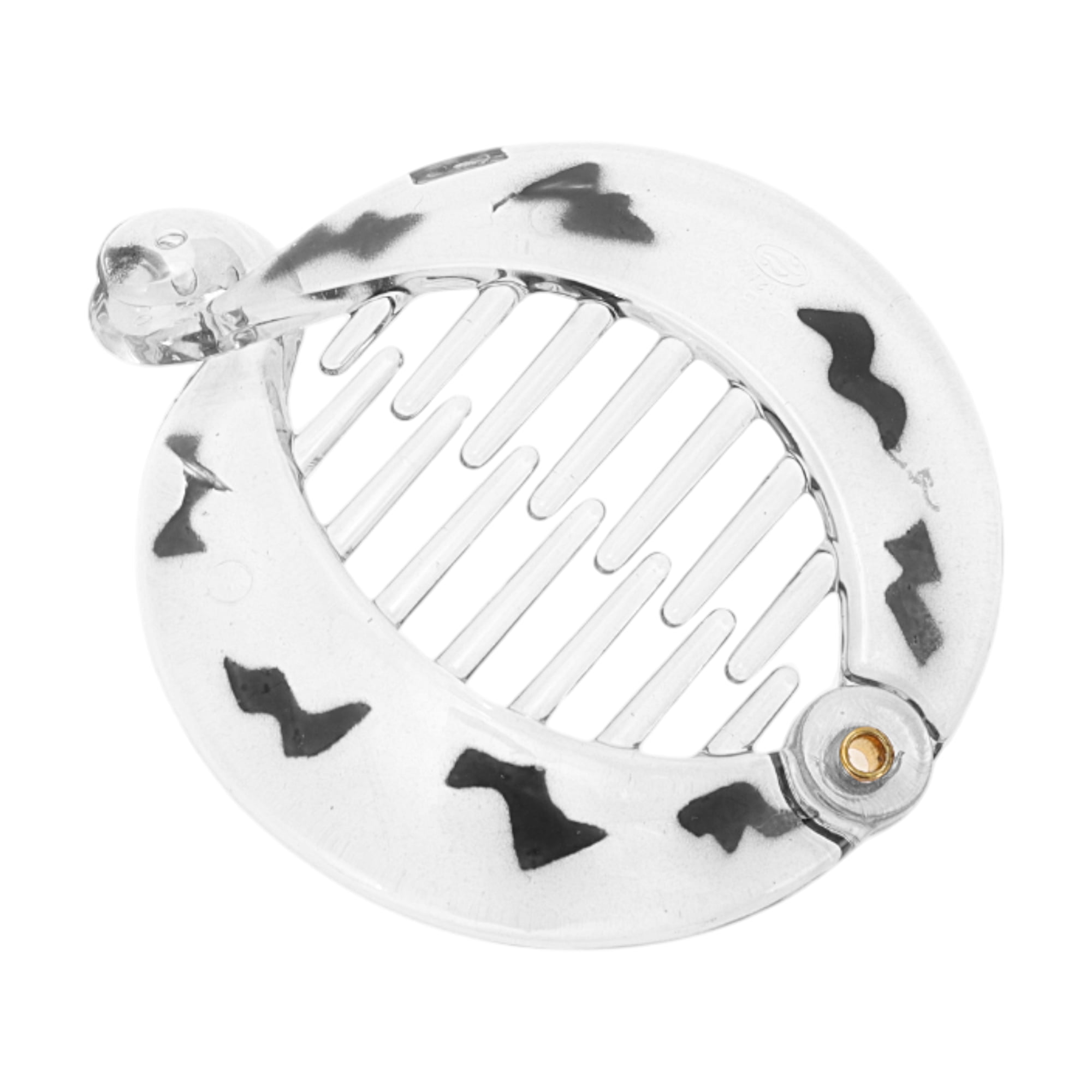 Unique Bargains Elegant Round Fish Shape Hair Clips Clear