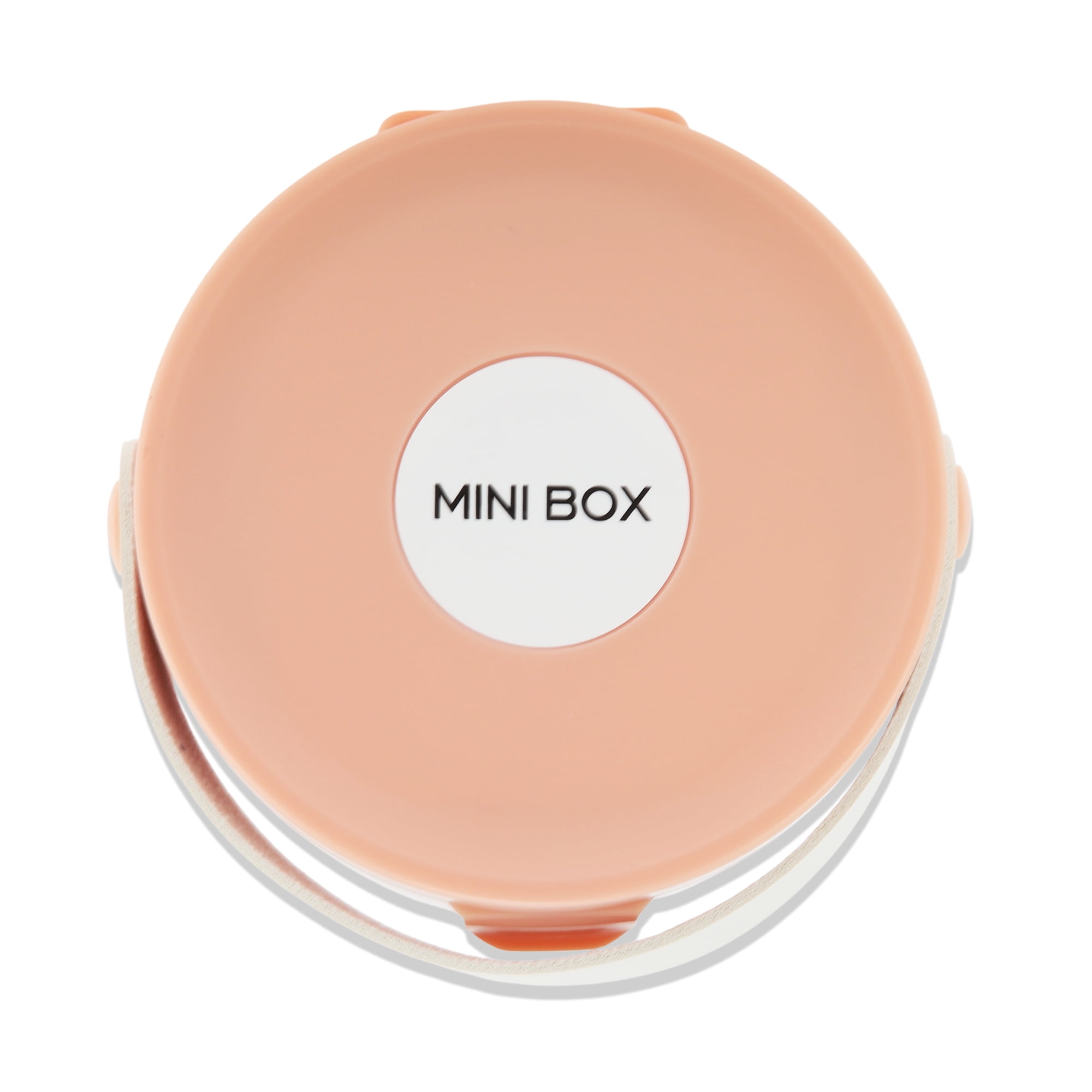Unique Bargains Elegant Round Multi-Function Jewelry Box Organizer Coral Pink