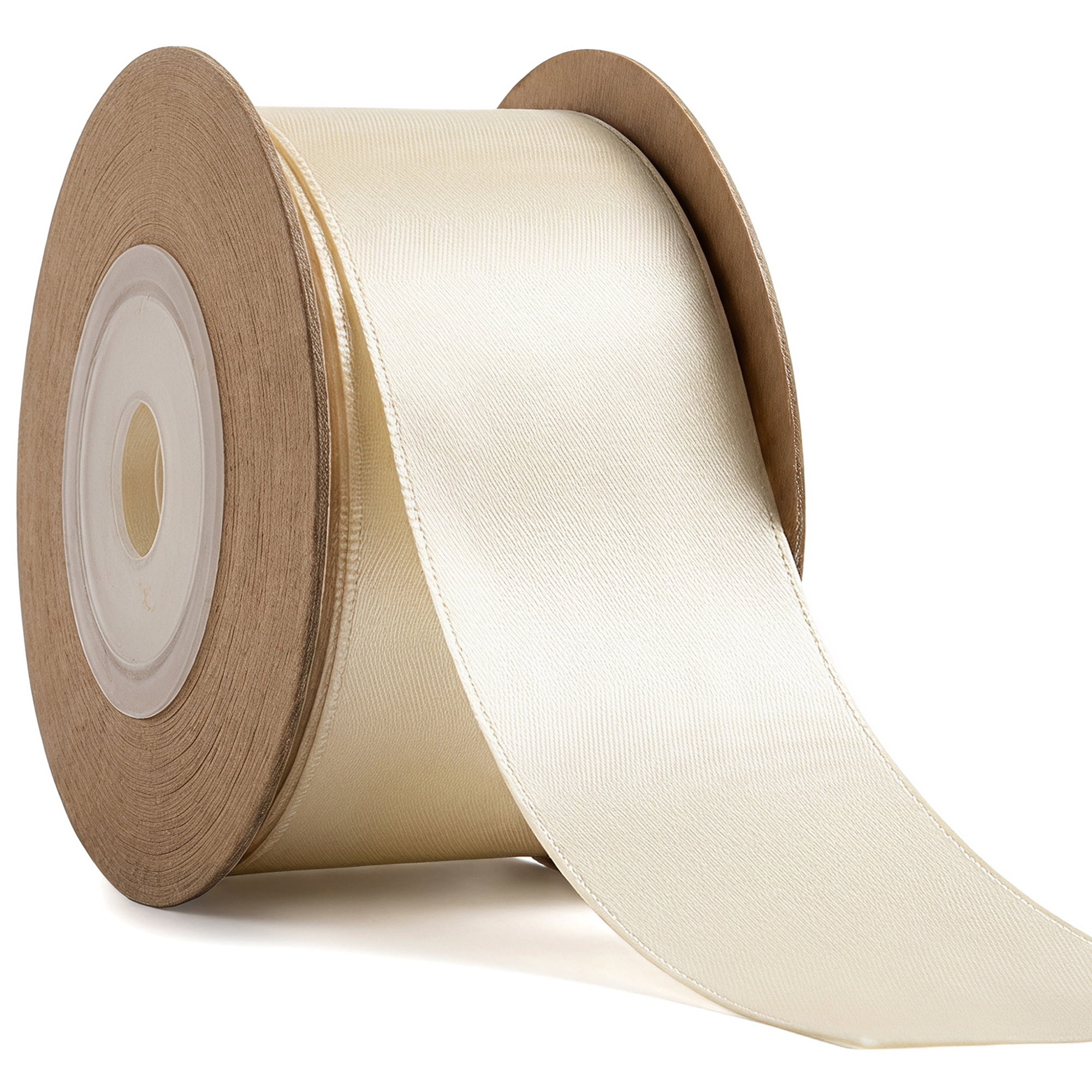 Unique Bargains Elegant Satin Ribbon for Gift Wrapping and Decoration Purposes White