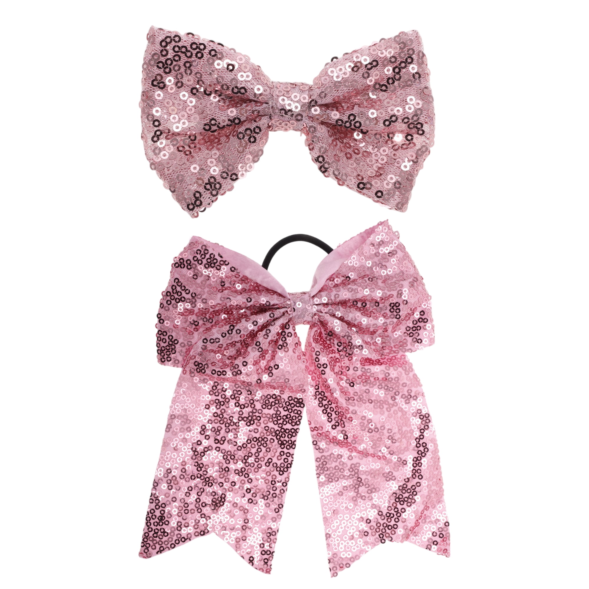 Elegant Pink Bow Hair Clip Amazon.com : Silky Satin Hair Bows and Ribbons: 2PCS Pink  main image 2