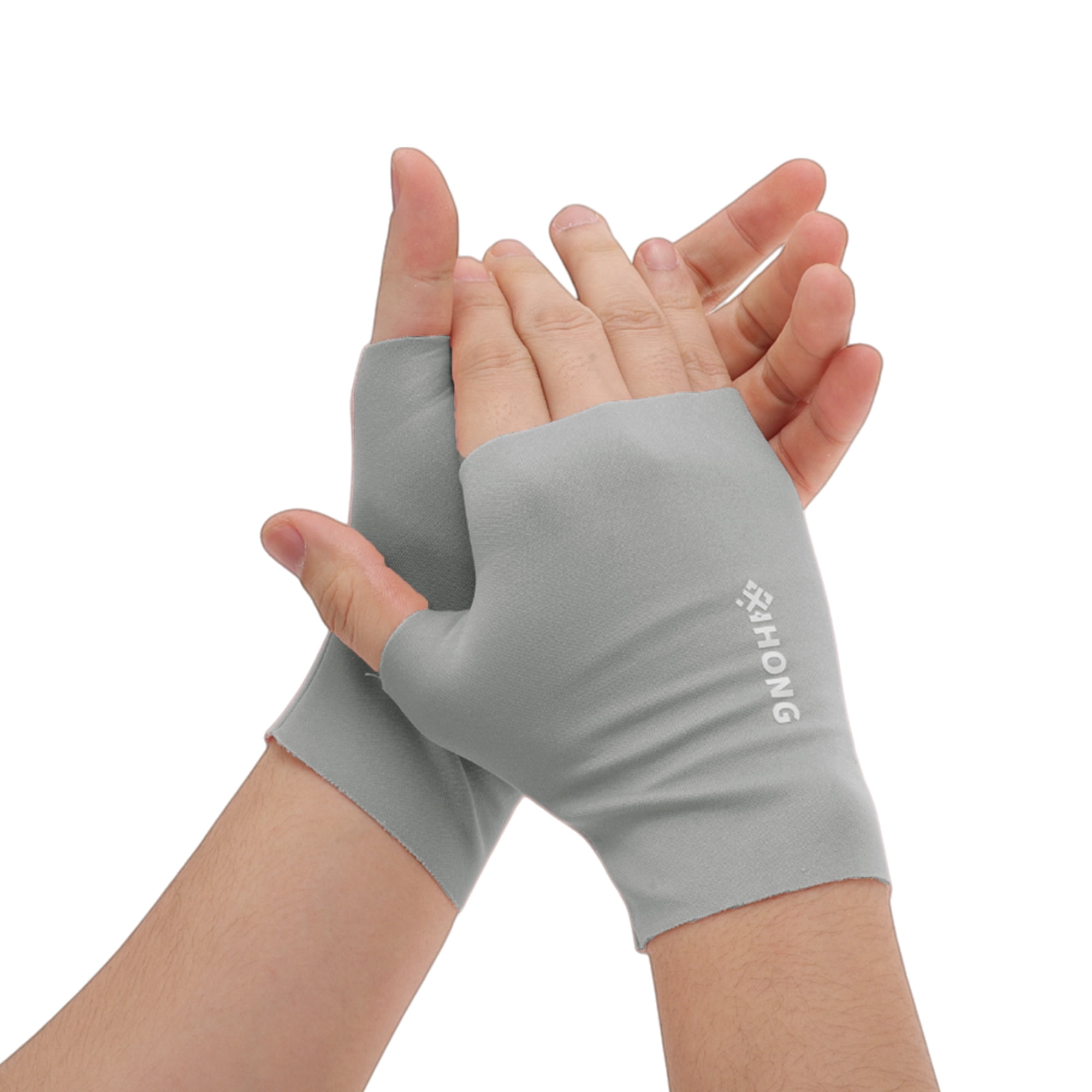 Unique Bargains Elegant Sun Protection Manicure Gloves 1 Pair Gray