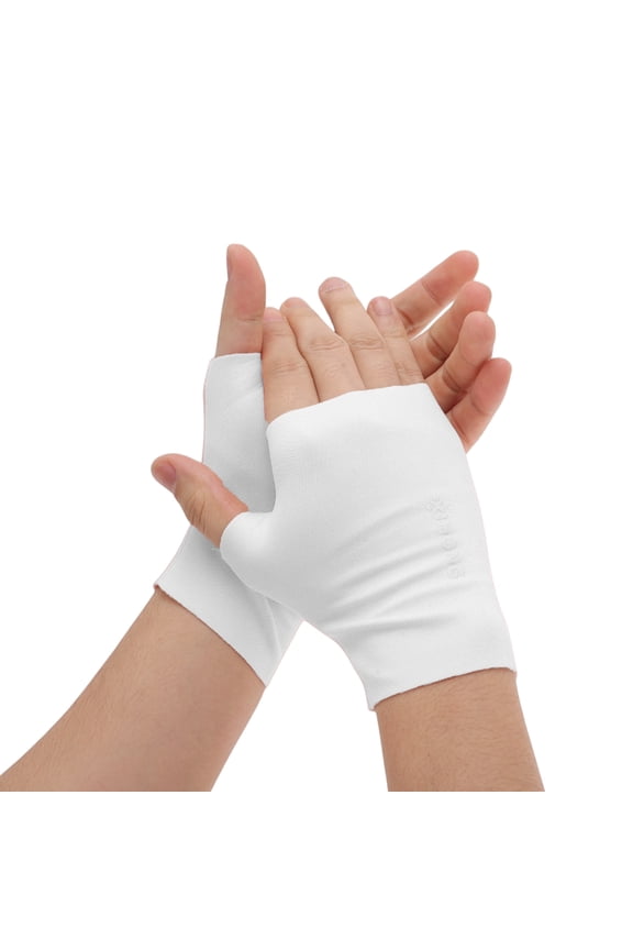 Elegant Sun Protection Manicure Gloves 1 Pair White