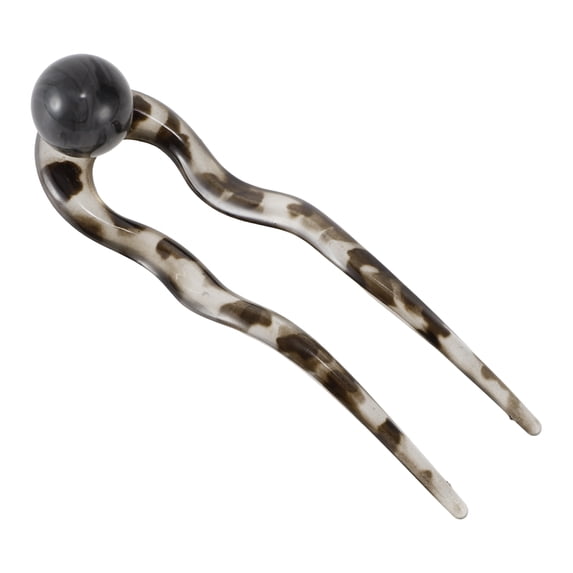 Unique Bargains Elegant U-shaped Hairdo Clip for Women 5.12"x1.42"x0.59" 1 Pc Gray