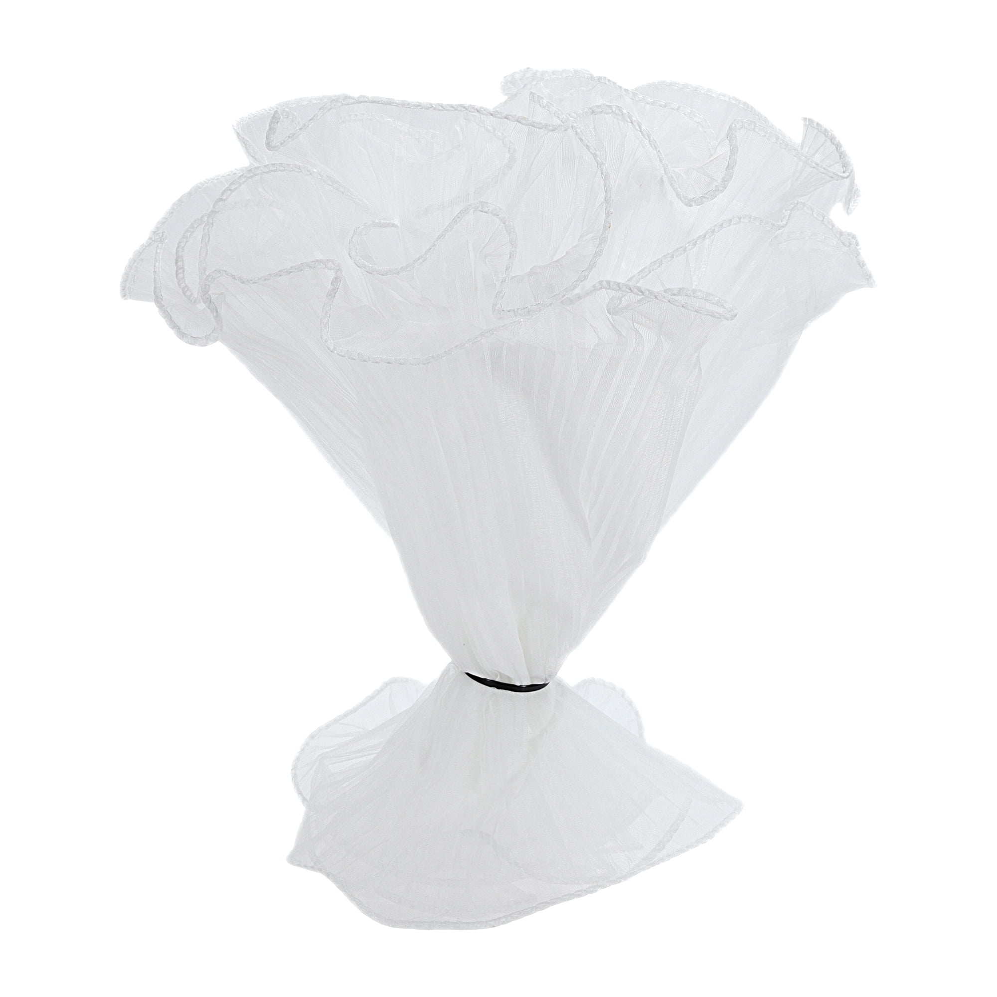 Unique Bargains Elegant Wrinkled Flower Wrap for Weddings Special Events White