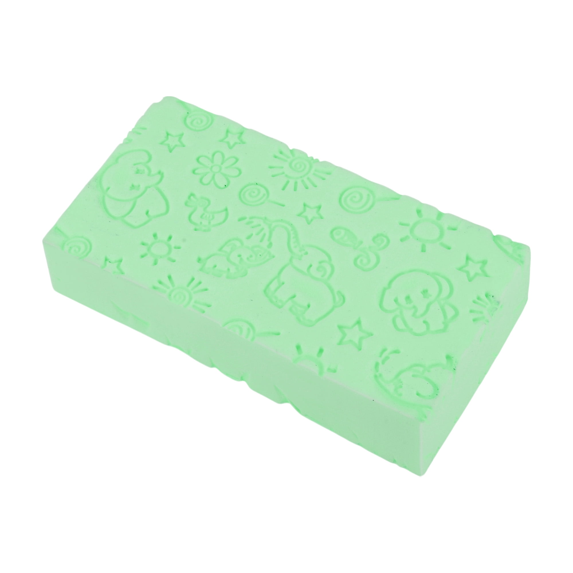 Unique Bargains Elephant Pattern Bath Sponge Body Scrubber 1 Pc Green